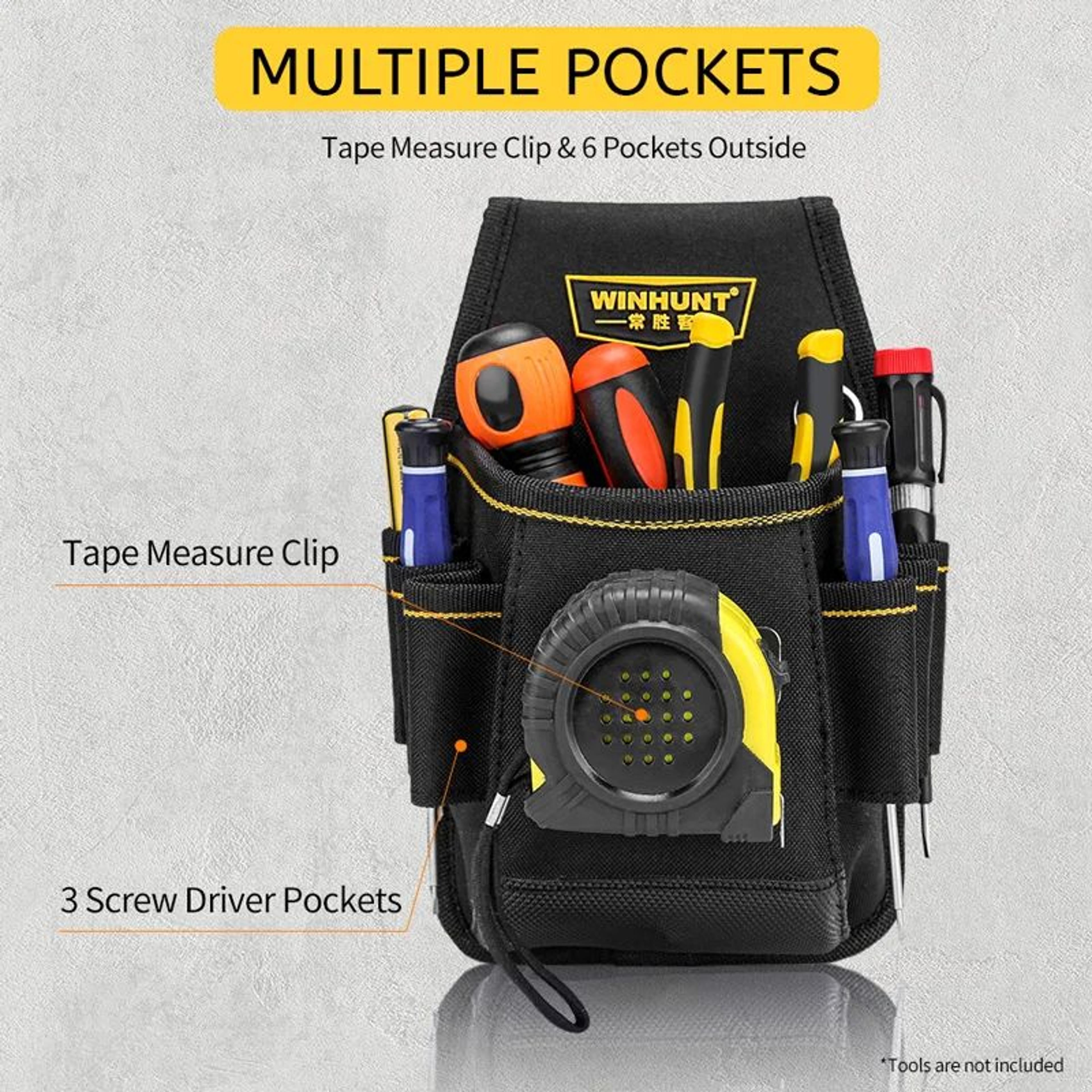 Heavy Duty Tool Belt Set With Tool Pouch And Belt Clip For Electricians Carpenters And DIY Work 4
