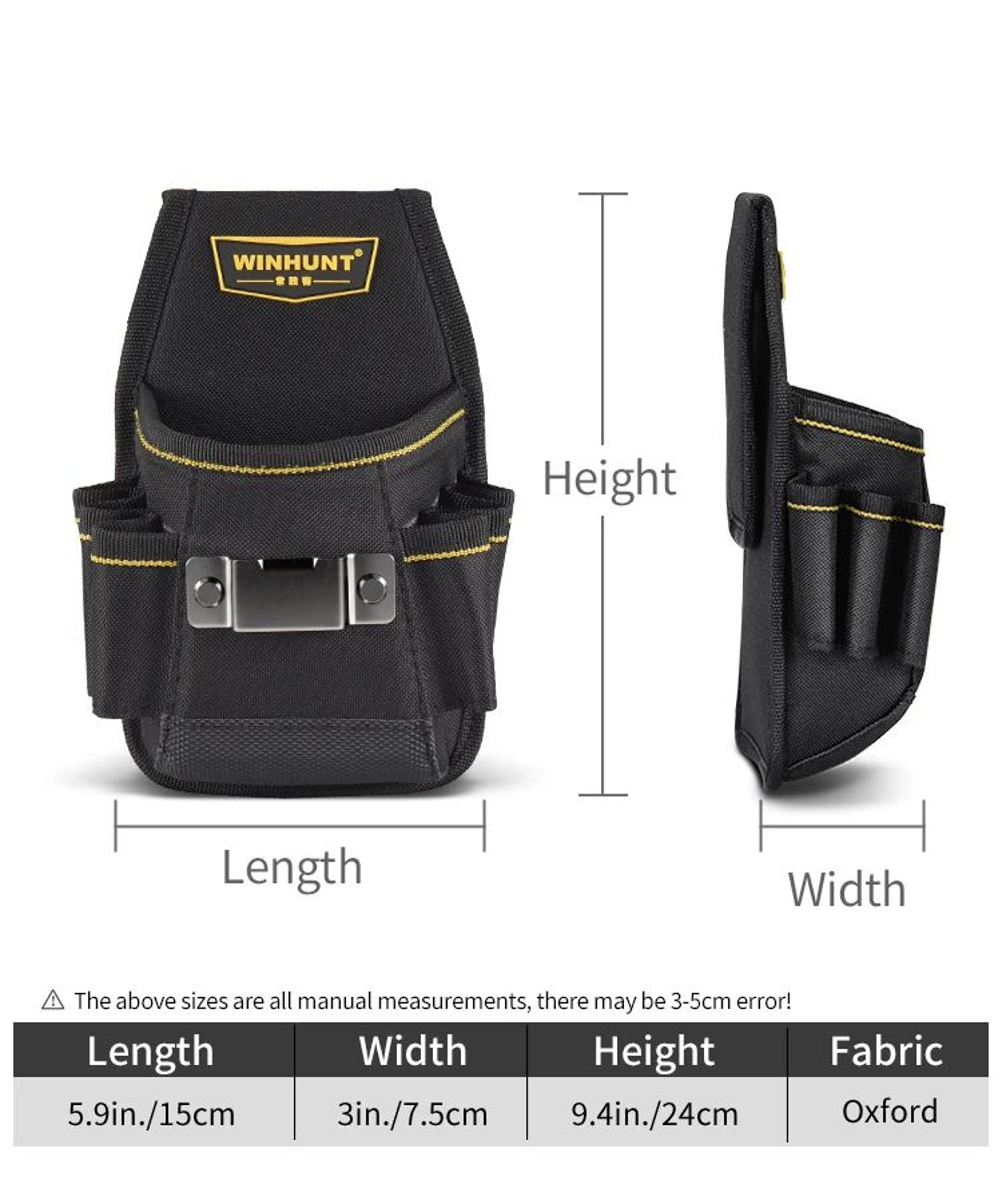 Heavy Duty Tool Belt Set With Tool Pouch And Belt Clip For Electricians Carpenters And DIY Work 2