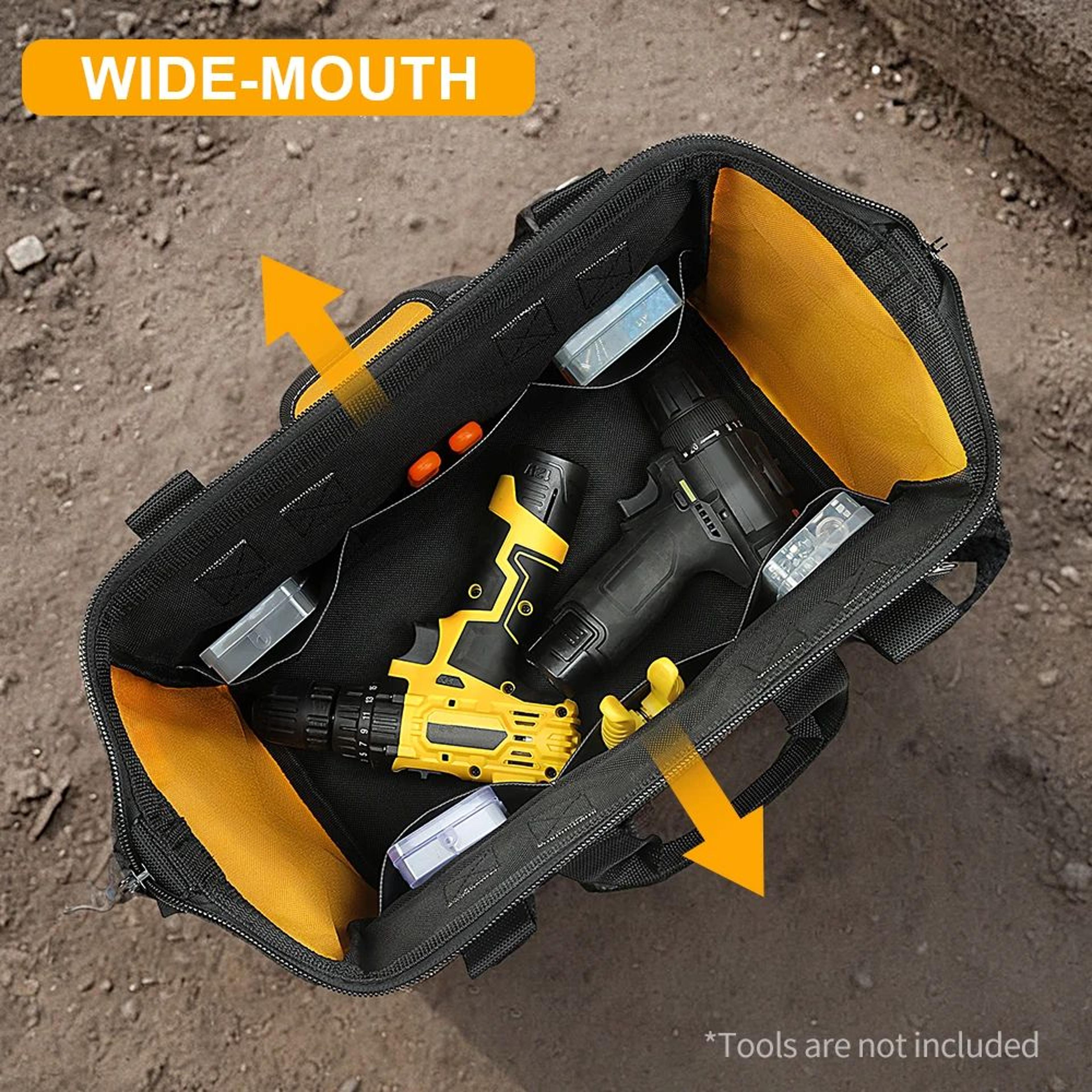 Heavy Duty Tool Bag 14 Pocket Portable Tool Organizer With Adjustable Shoulder Strap 5