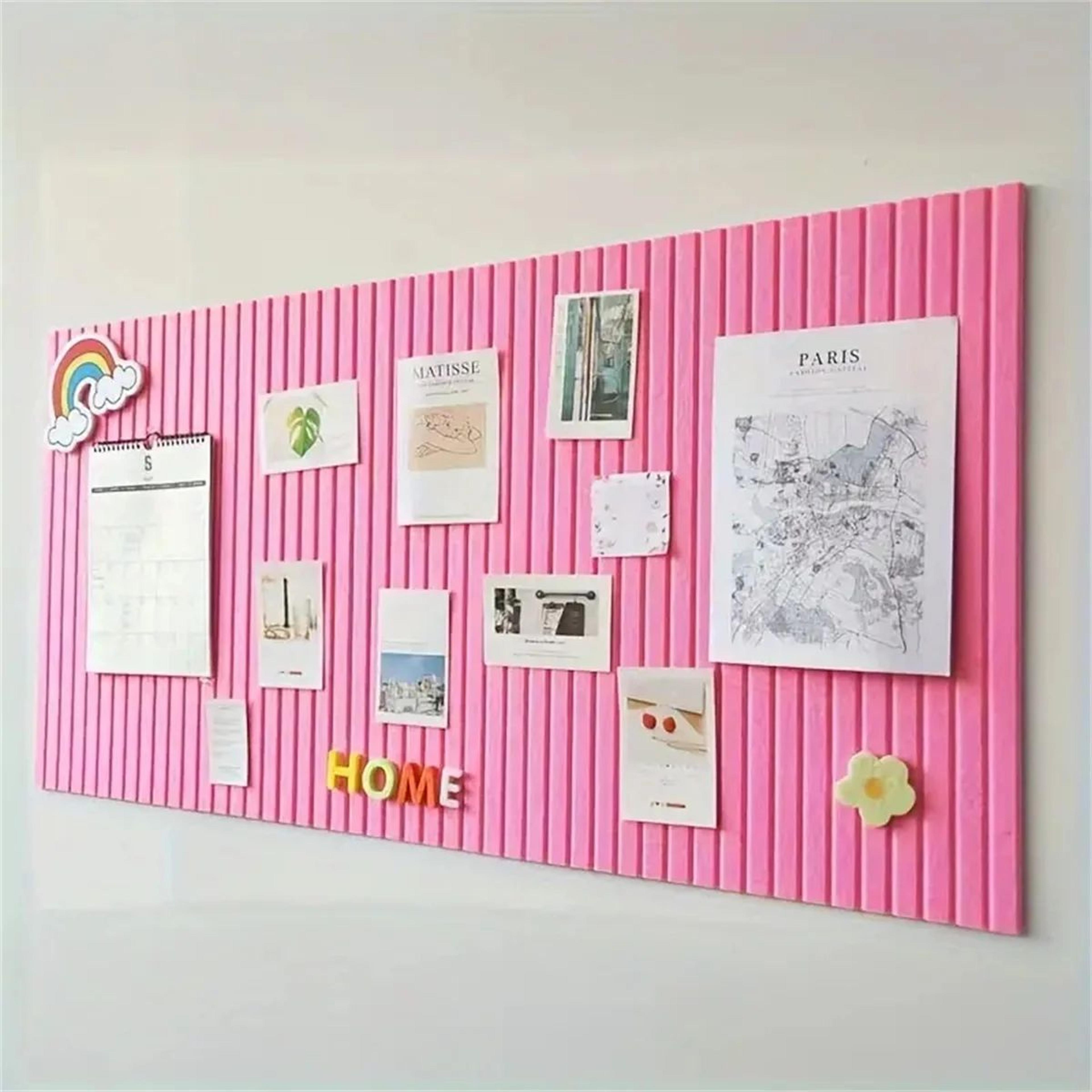 6 Piece Felt Bulletin Board Self Adhesive Felt Wall Tiles Photo Display Memo Board Set 3
