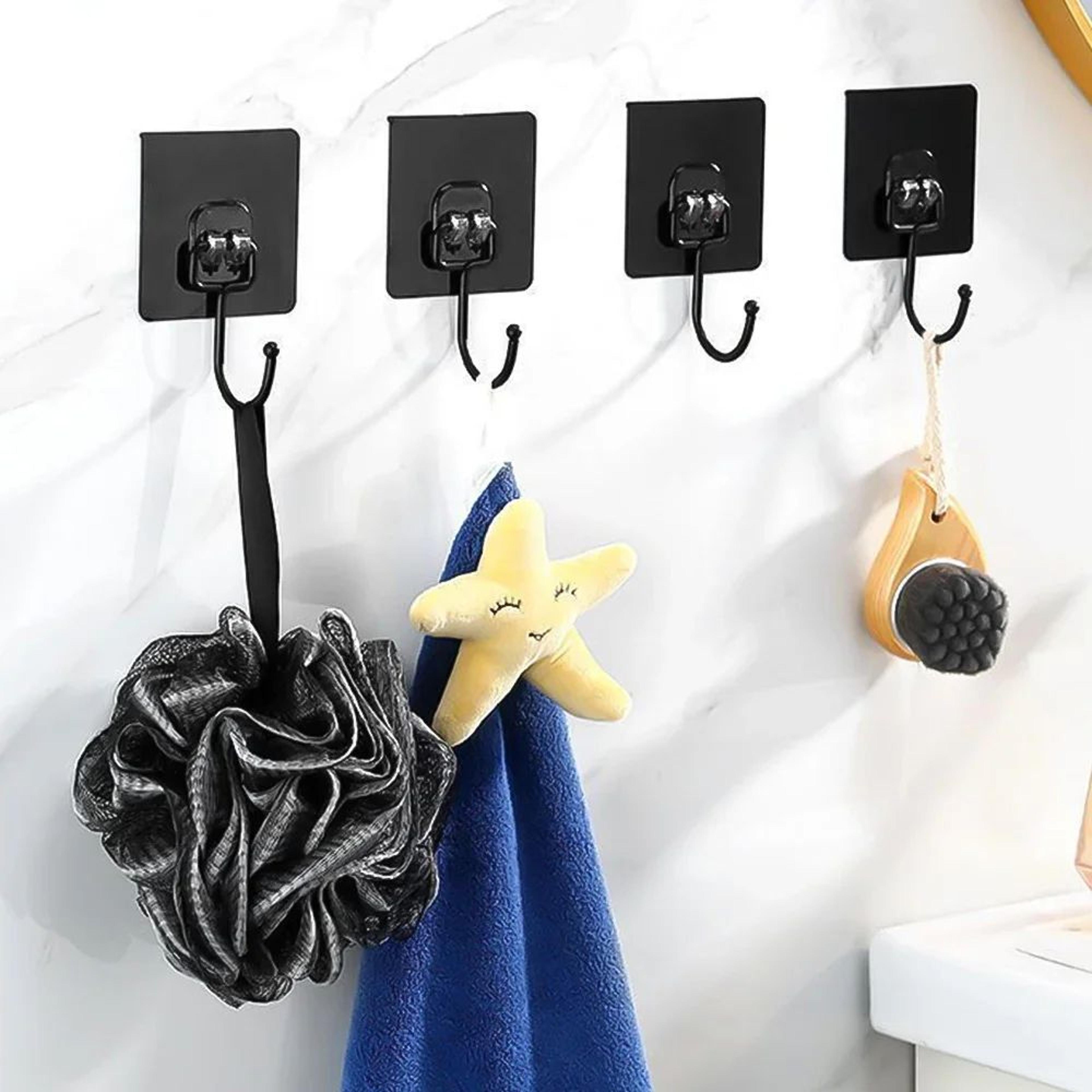 Self Adhesive No Drill Wall Hooks For Kitchen Bathroom And Home Storage 2