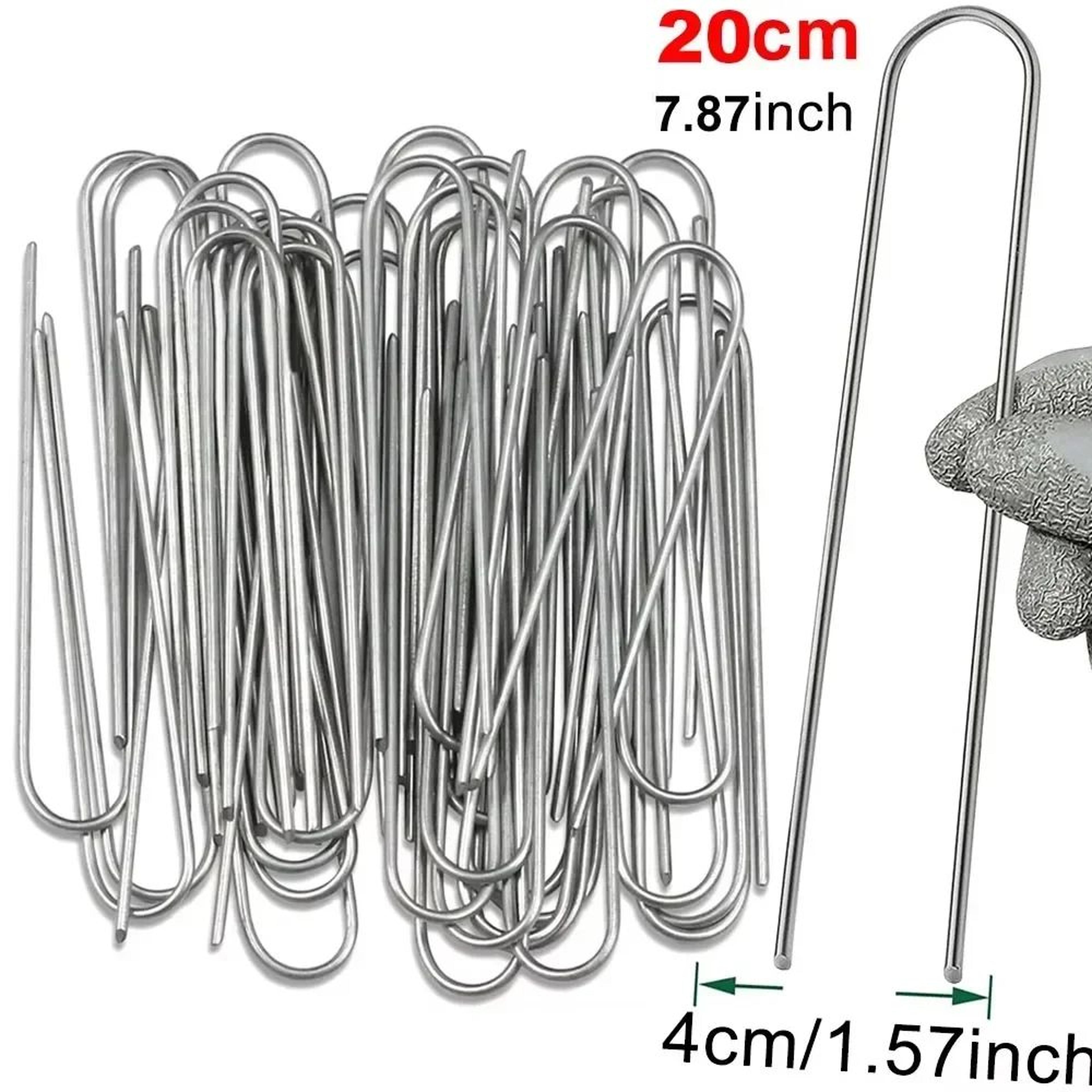 Heavy Duty Garden Staples Galvanized Landscape Stakes U Shaped Ground Anchors 8