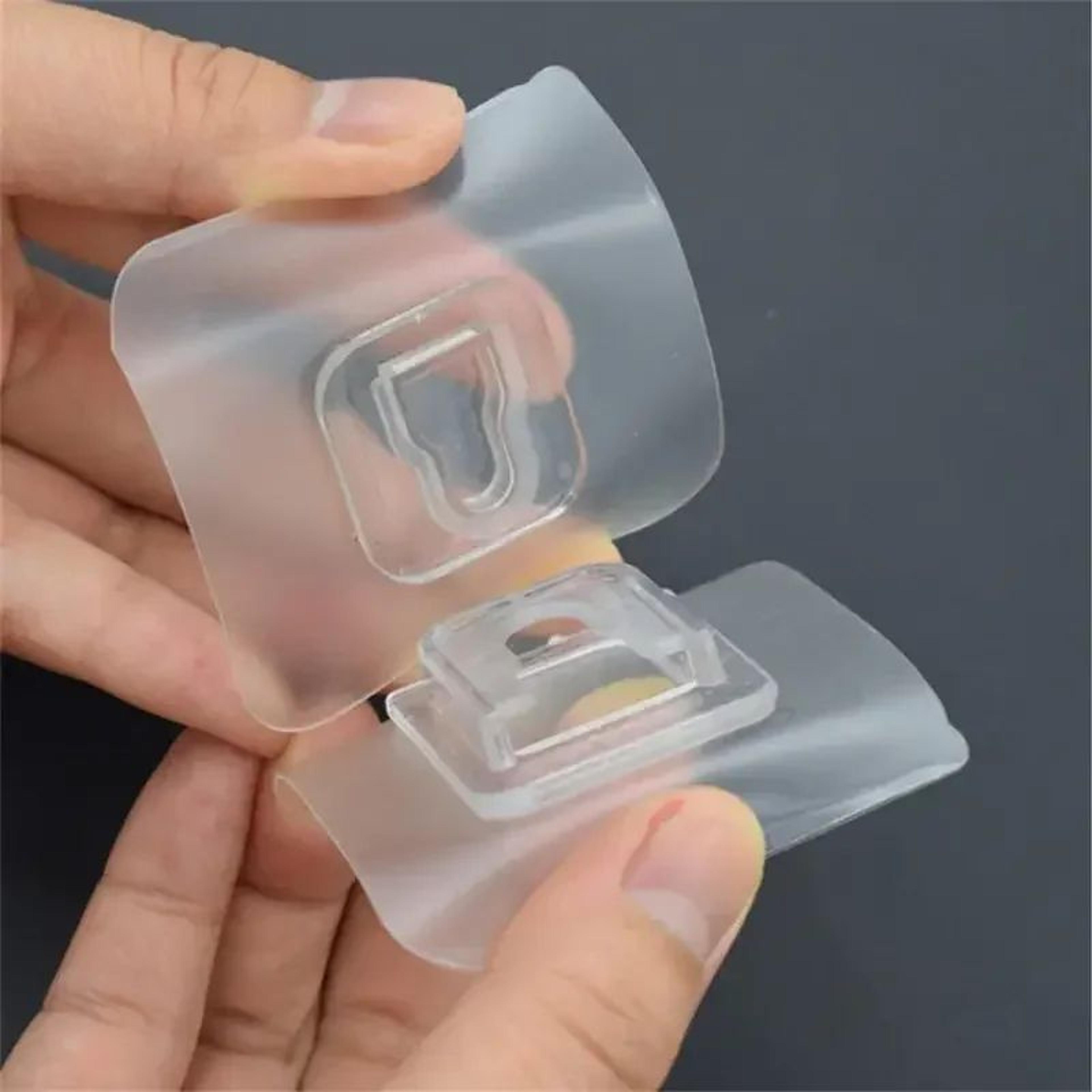Transparent Adhesive Wall Hooks Double Sided Socket Holder For Kitchen Bathroom Storage 1