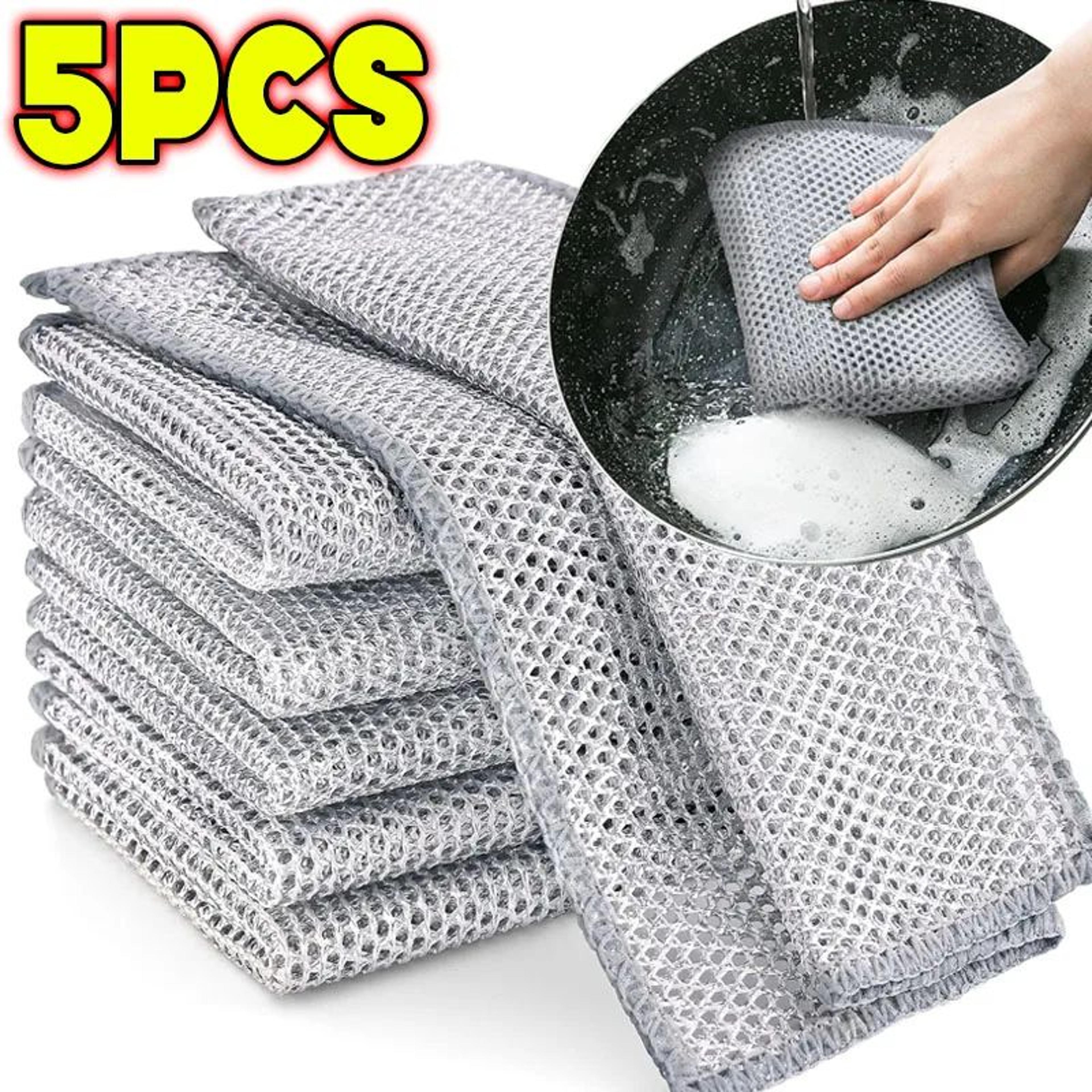 Heavy Duty Steel Wire Cleaning Cloth Reusable Kitchen Cleaning Cloth For Pots Dishes And Cookware 6