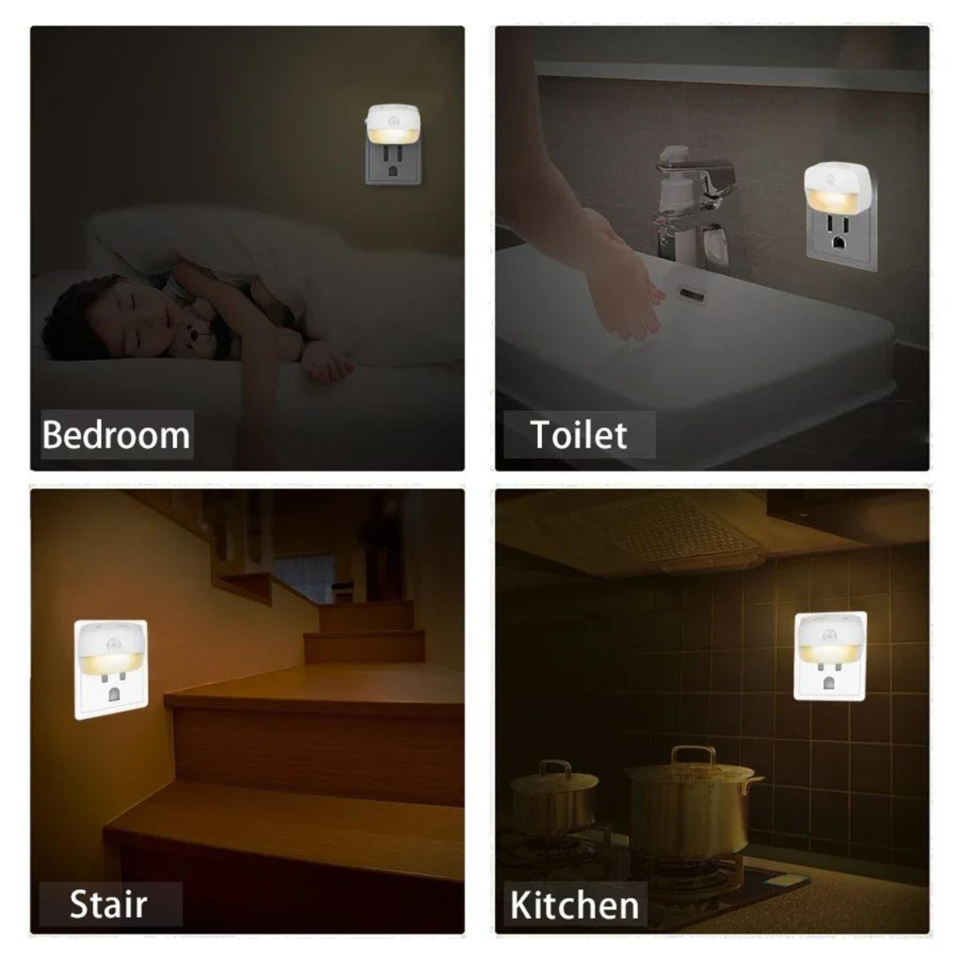 Motion Sensor LED Night Light Plug In Wall Lamp For Bedroom Hallway And Stairs 4