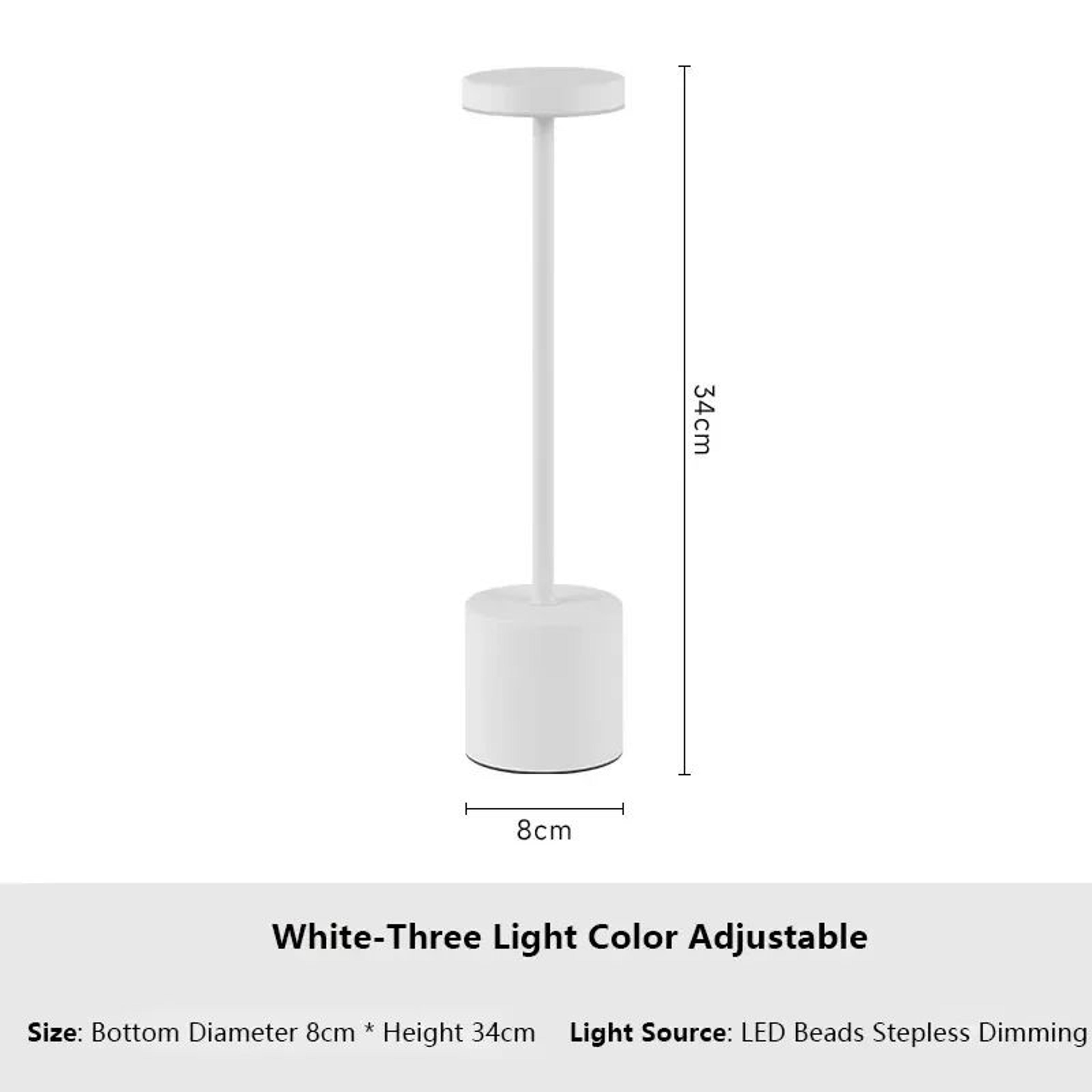 LumiTouch Rechargeable Table Lamp Touch Bedside LED Night Light Cordless Ambient Lamp 8