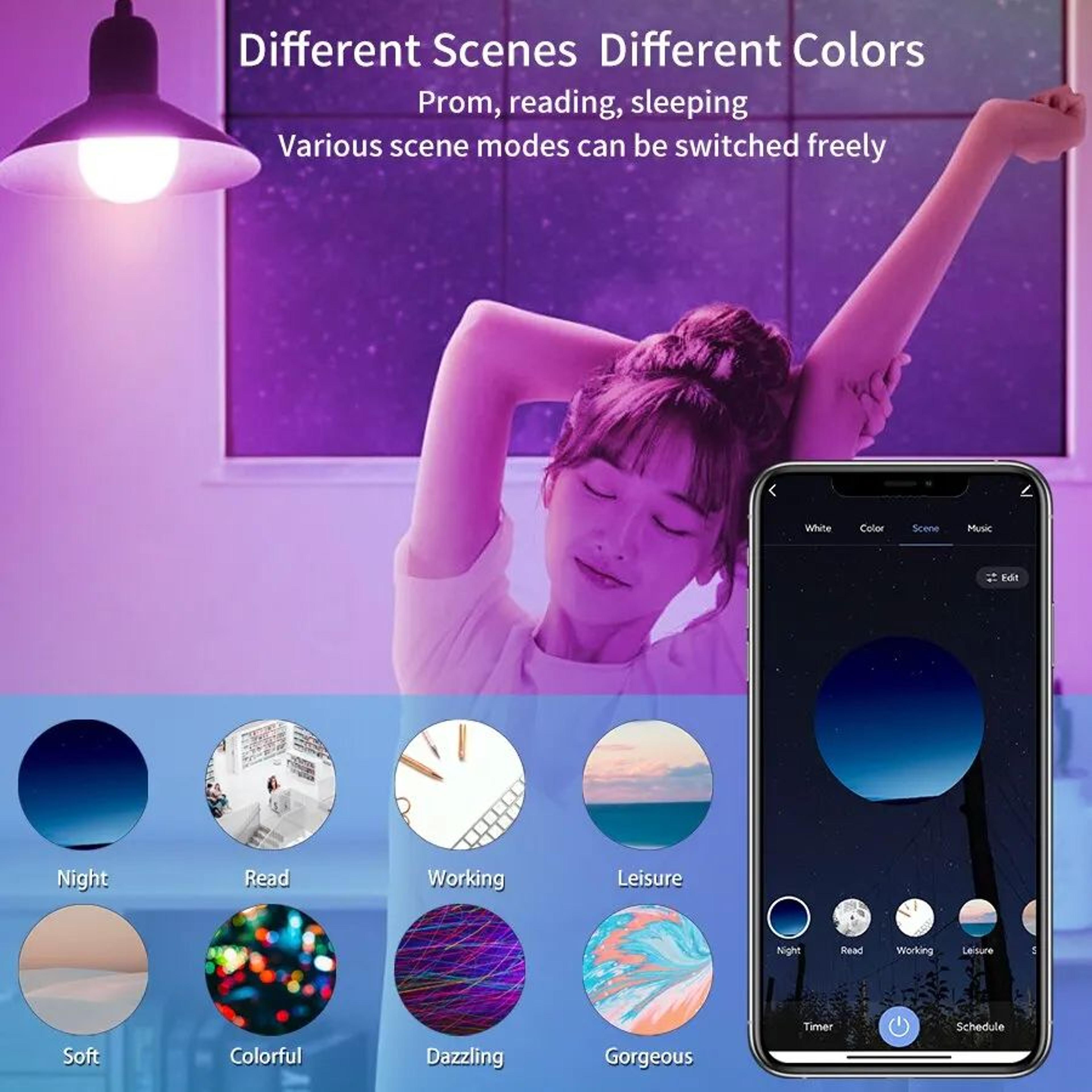 Tuya Smart LED Bulb E27 Bluetooth RGB Light Bulb Dimmable APP Control 220V For Smart Home 2