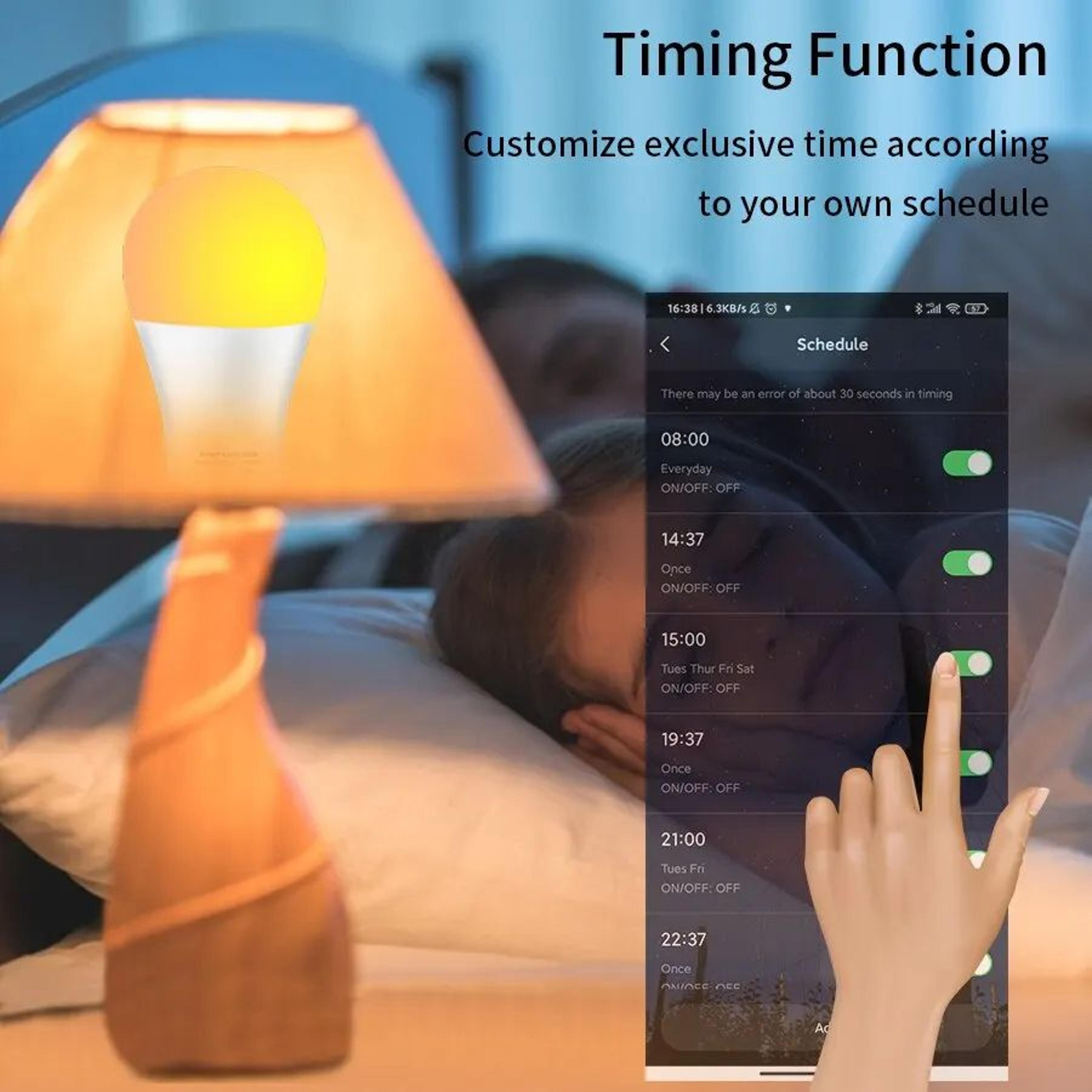Tuya Smart LED Bulb E27 Bluetooth RGB Light Bulb Dimmable APP Control 220V For Smart Home 5