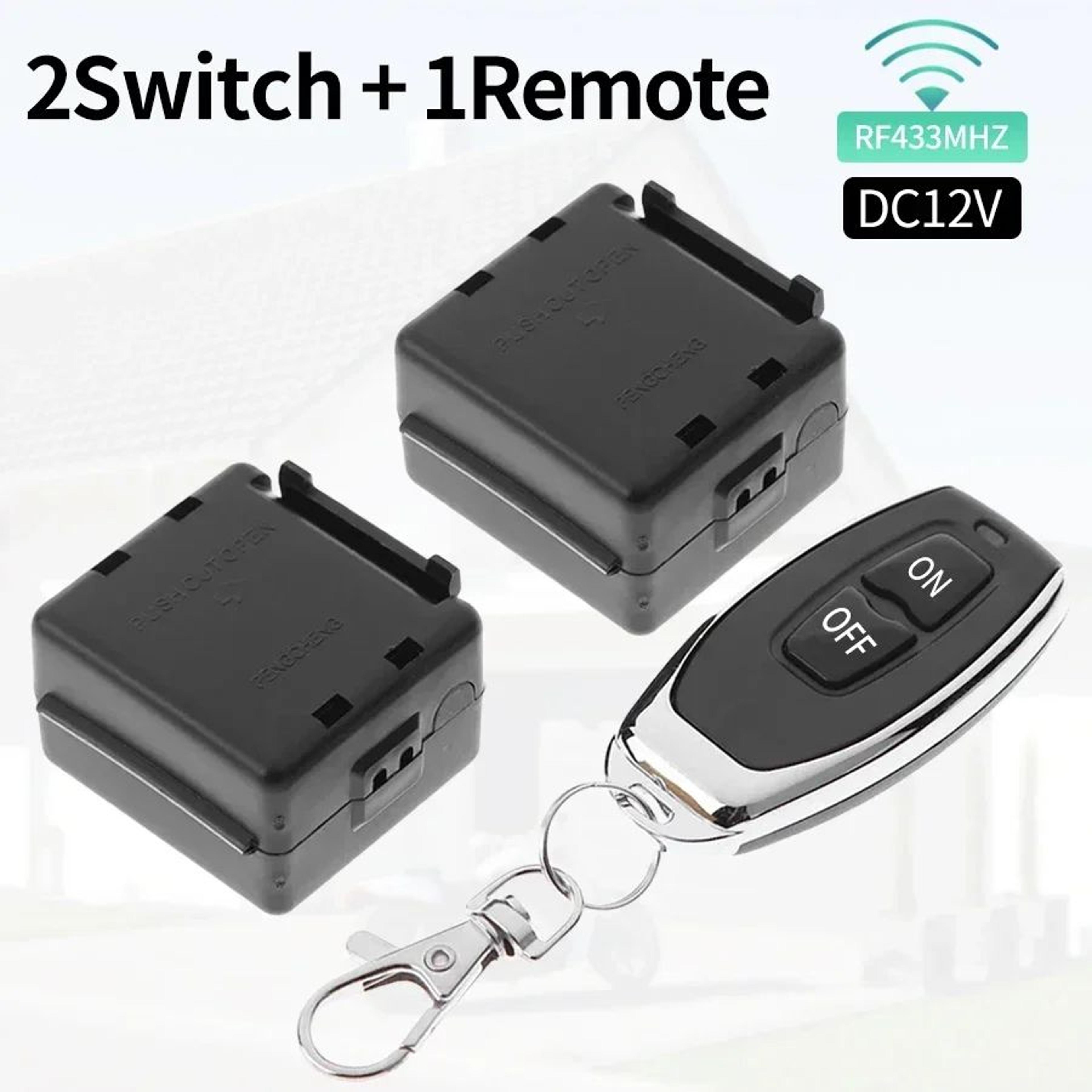 DC 12V RF Remote Control Switch 433MHz Wireless Relay Module 10A Receiver And Transmitter Kit 10