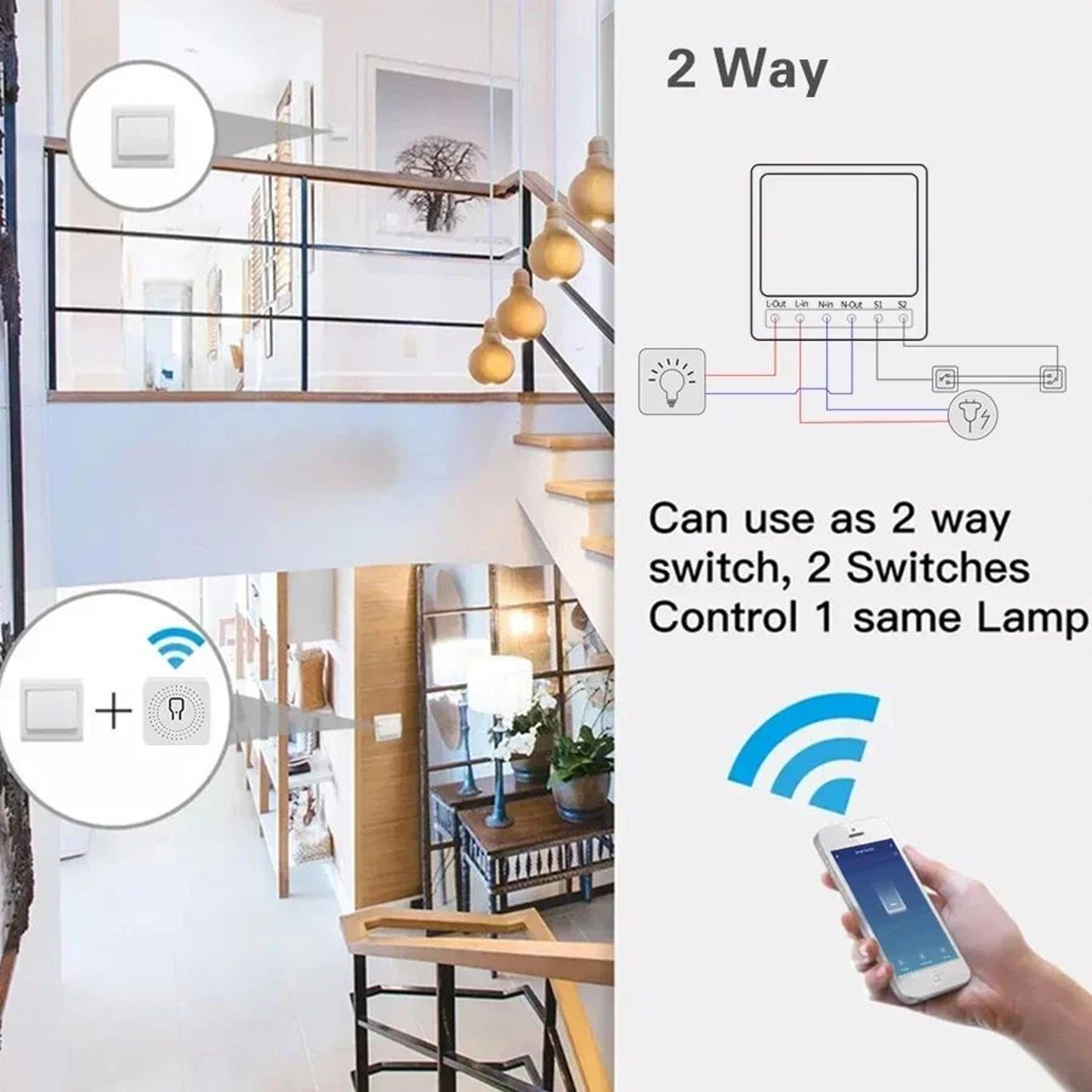 Tuya WiFi Smart Switch RF 433MHz 2 Way Relay Module For Alexa Google Home Smart Life 2