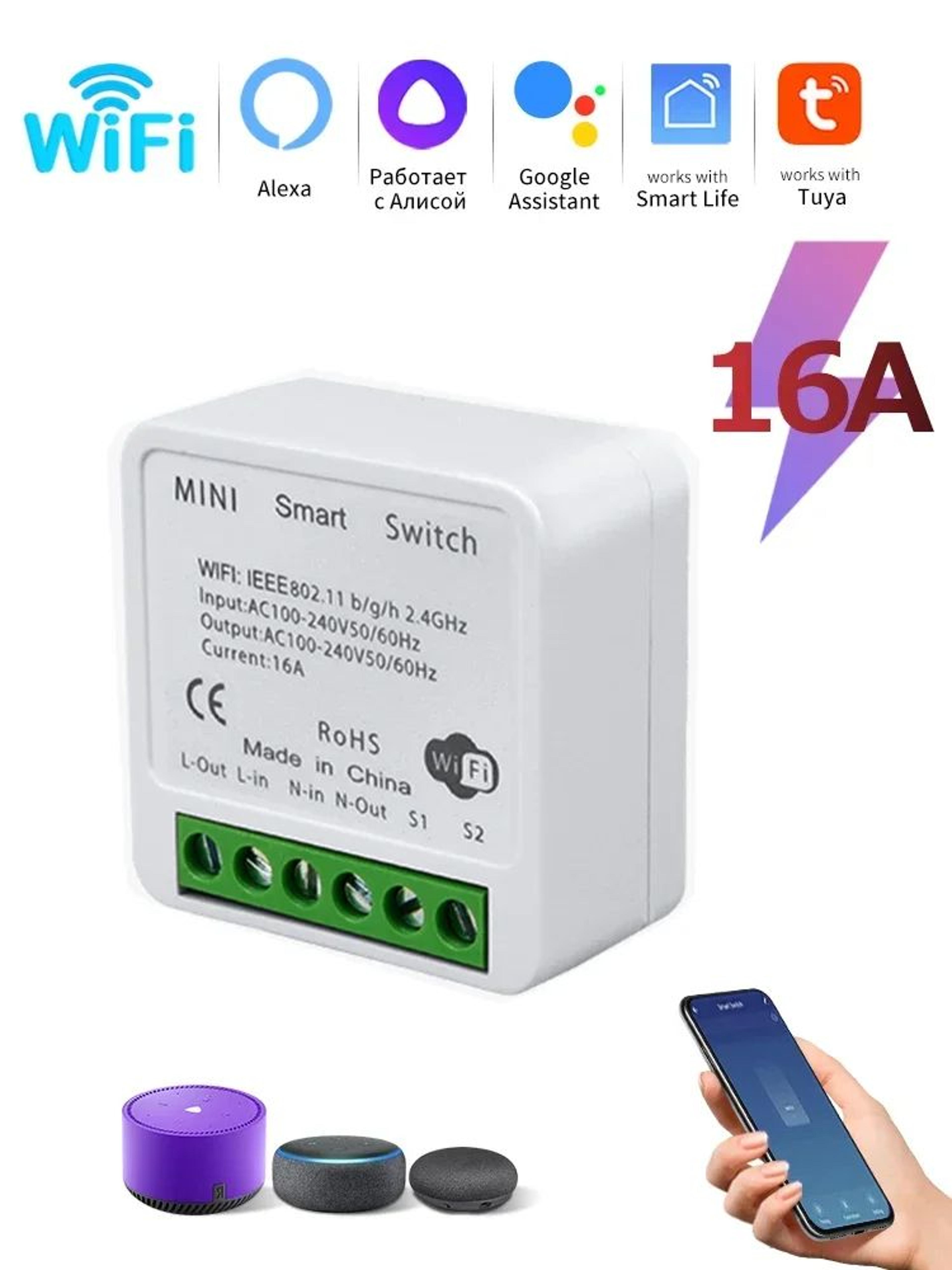 Tuya WiFi Smart Switch RF 433MHz 2 Way Relay Module For Alexa Google Home Smart Life 7
