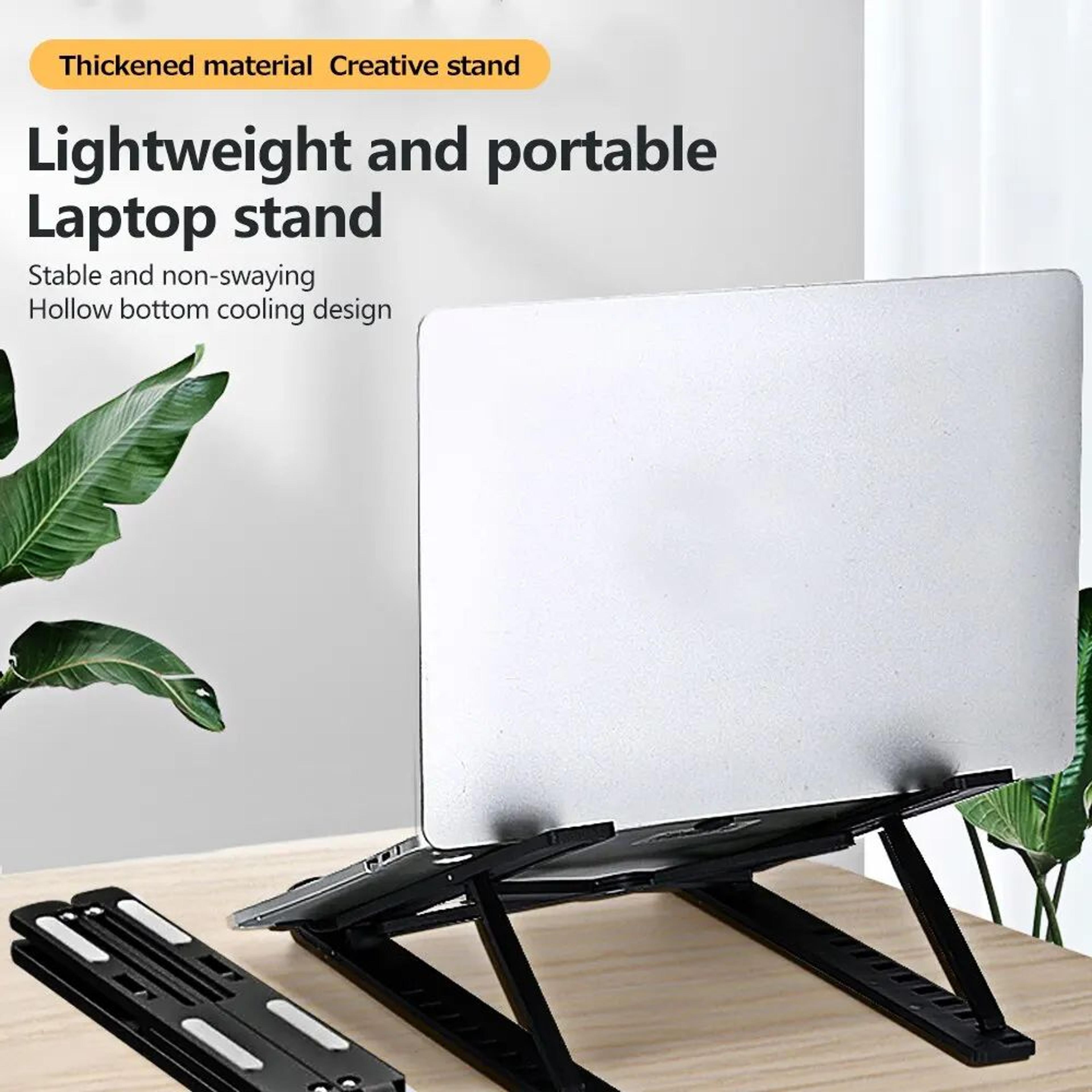Portable Adjustable Laptop Stand Foldable Ergonomic Laptop Riser For MacBook HP Dell And More 2