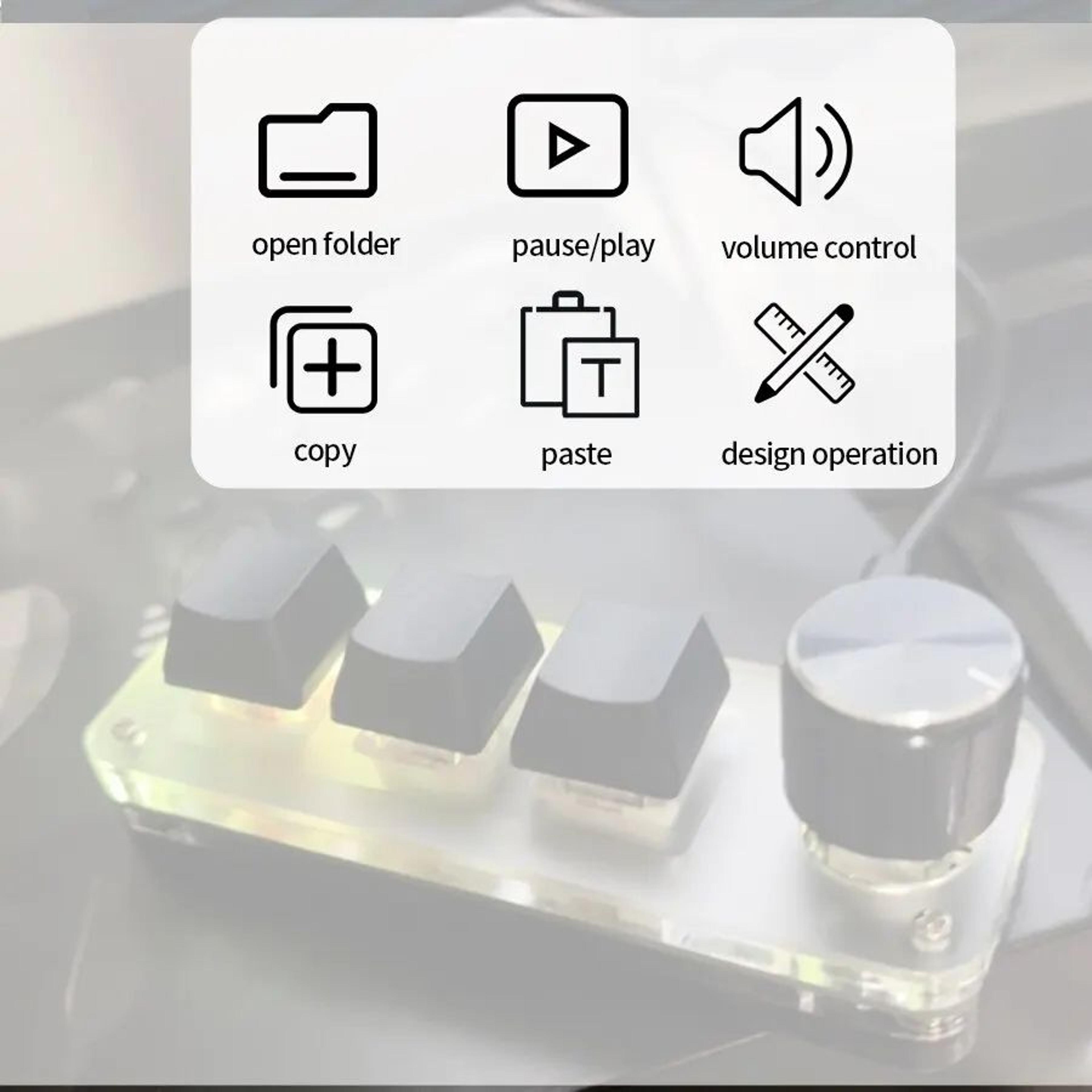 Macro Keyboard With Programmable Knob And RGB Mechanical Keys 4