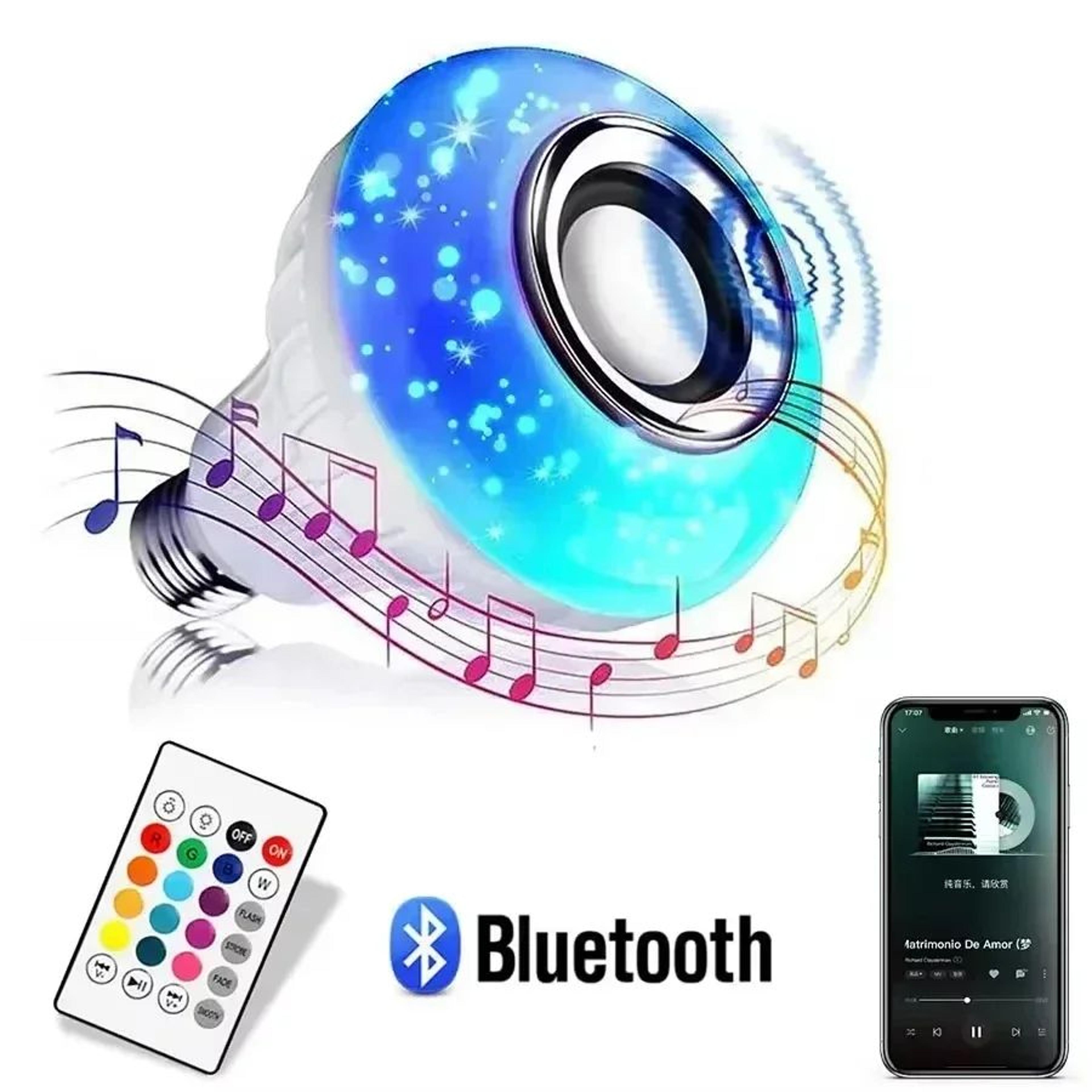Bluetooth Speaker Light Bulb E27 RGB LED Music Bulb With Remote Control For Home Party Mood Lightin 0