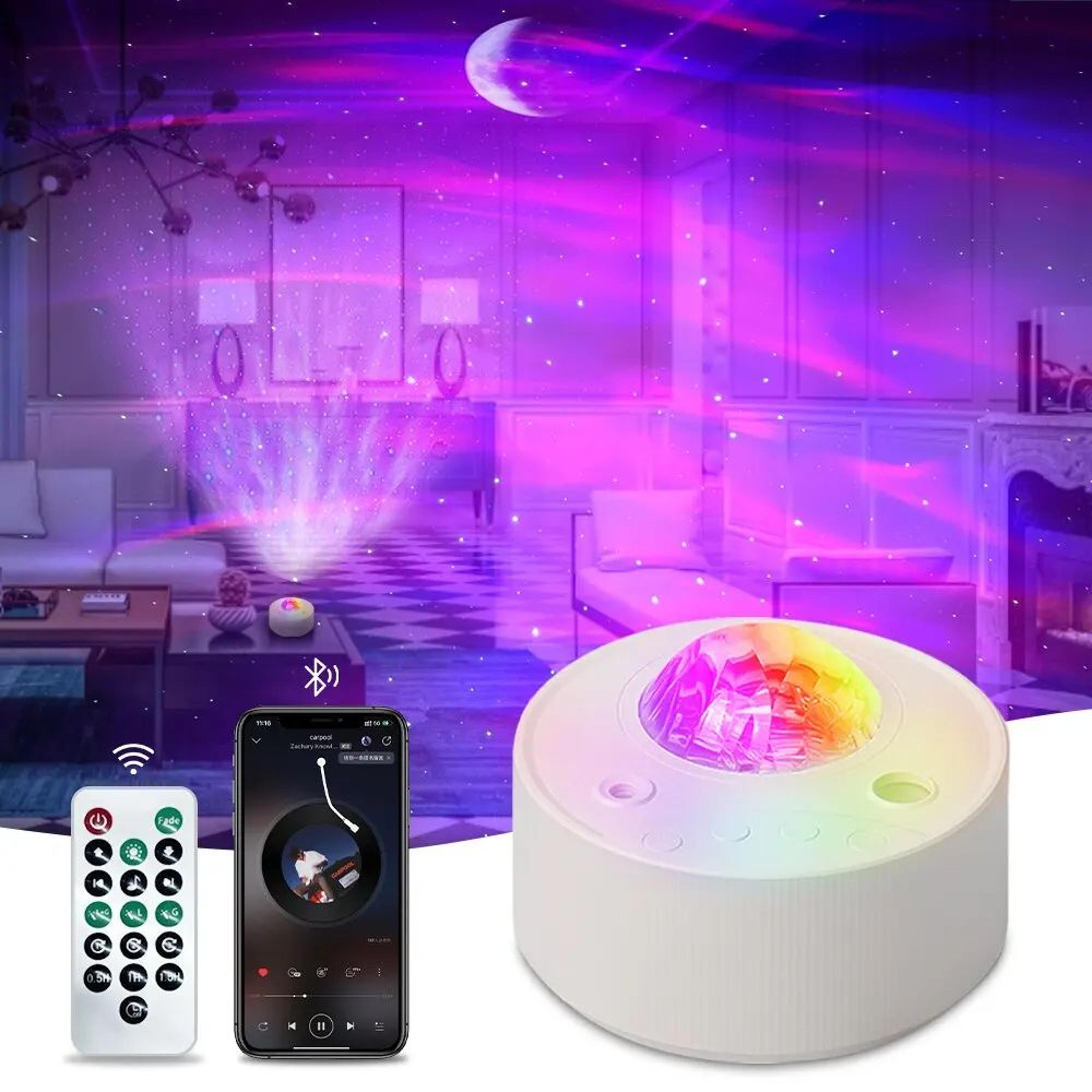 Aurora Galaxy Projector Night Light With Bluetooth Speaker And Star Ceiling Display 7