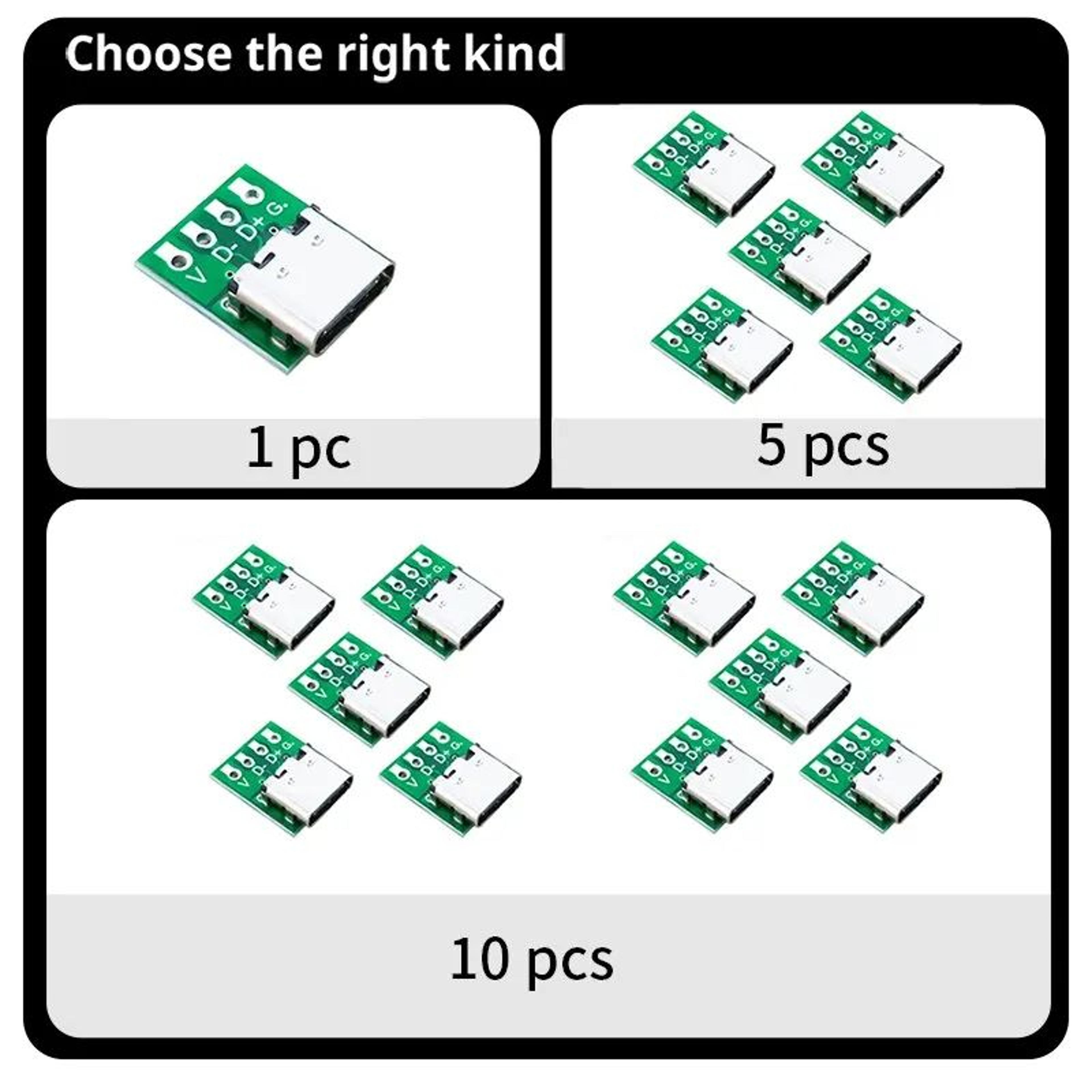 USB Type C 16 Pin Female PCB Breakout Connector Board For DIY Cable Repair And Electronics Projects 5