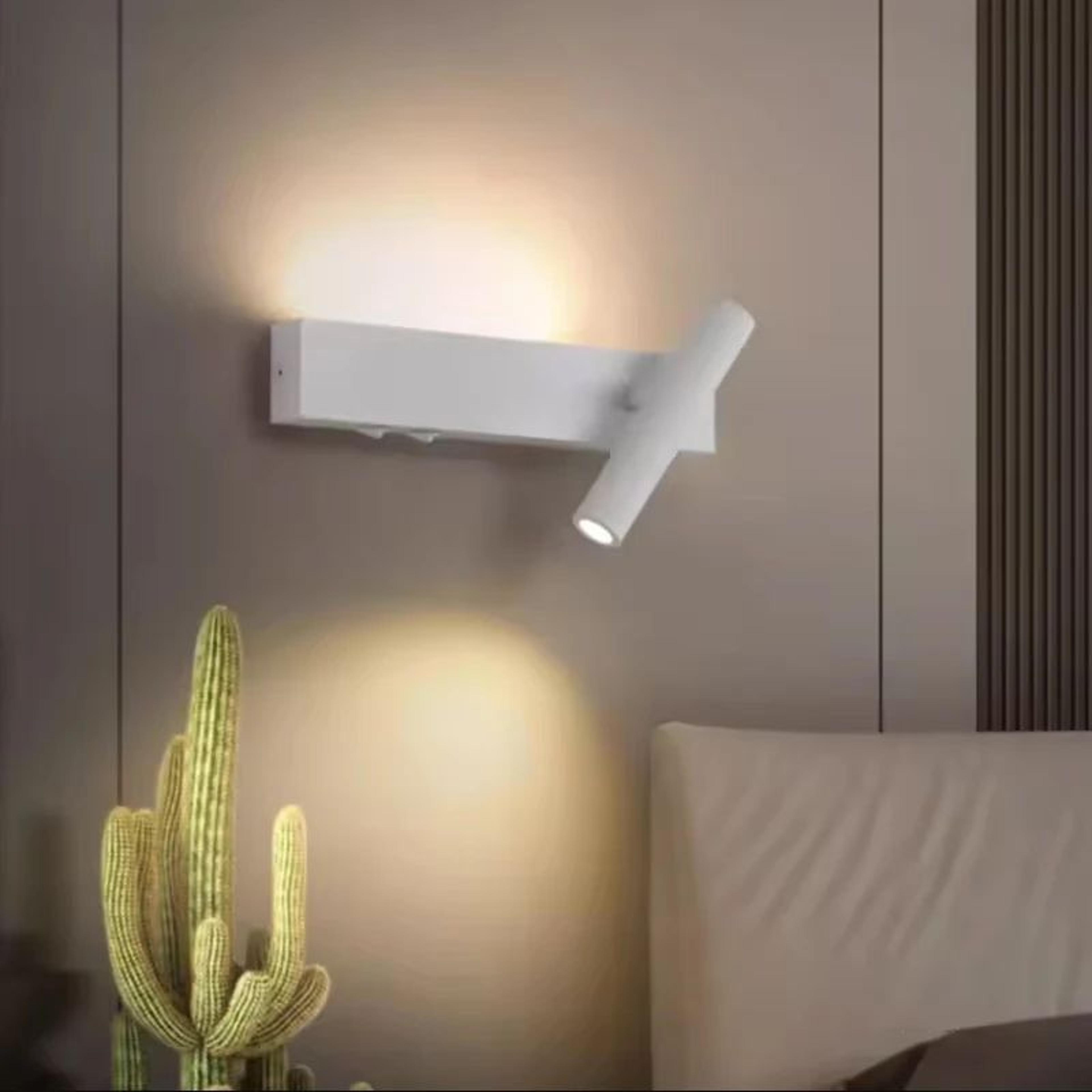 Modern LED Wall Light Rotating Bedside Wall Lamp With Switch For Bedroom Hallway And Living Room 0