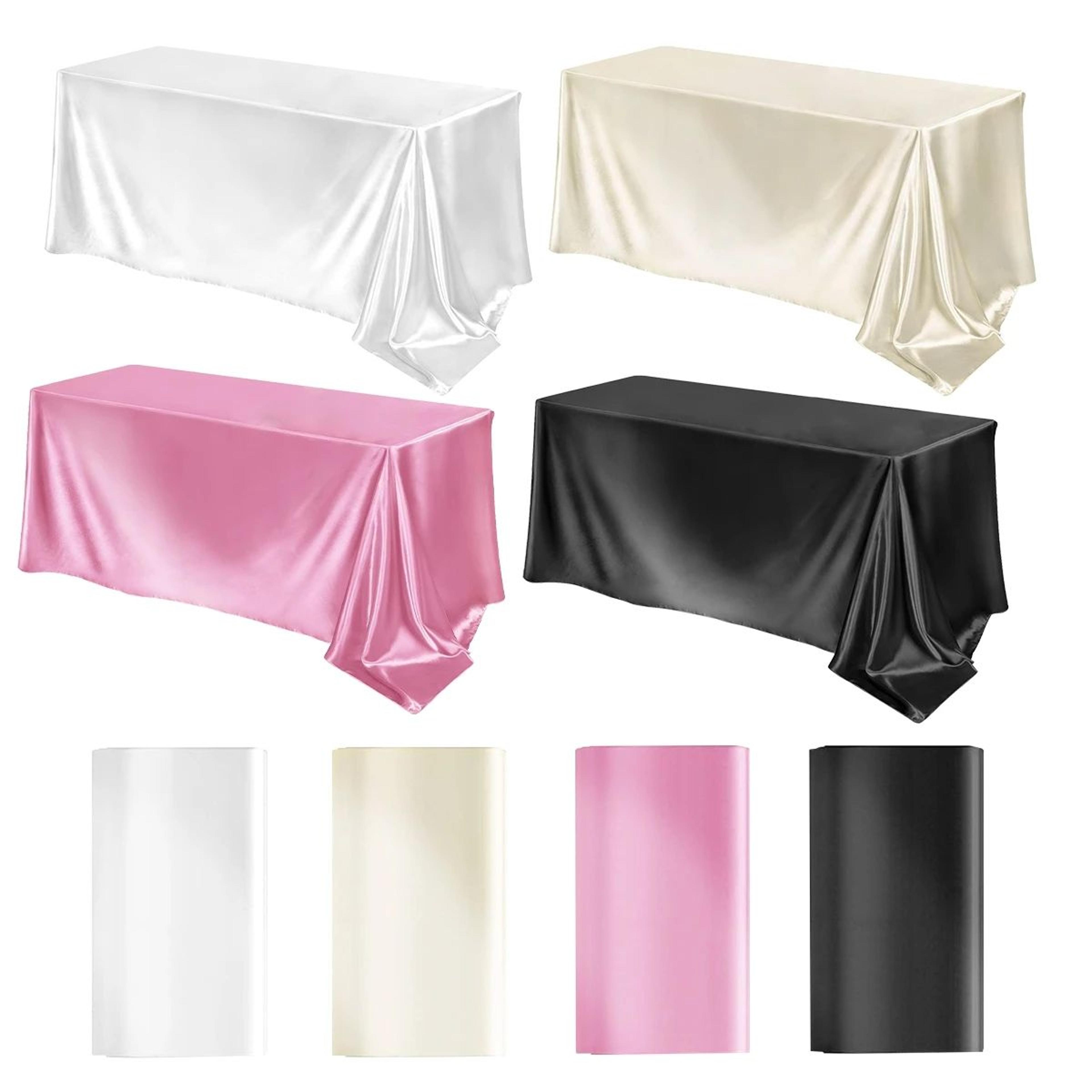 Elegant Satin Tablecloth Rectangle Wedding Tablecloth For Parties Banquets And Dining Tables 0