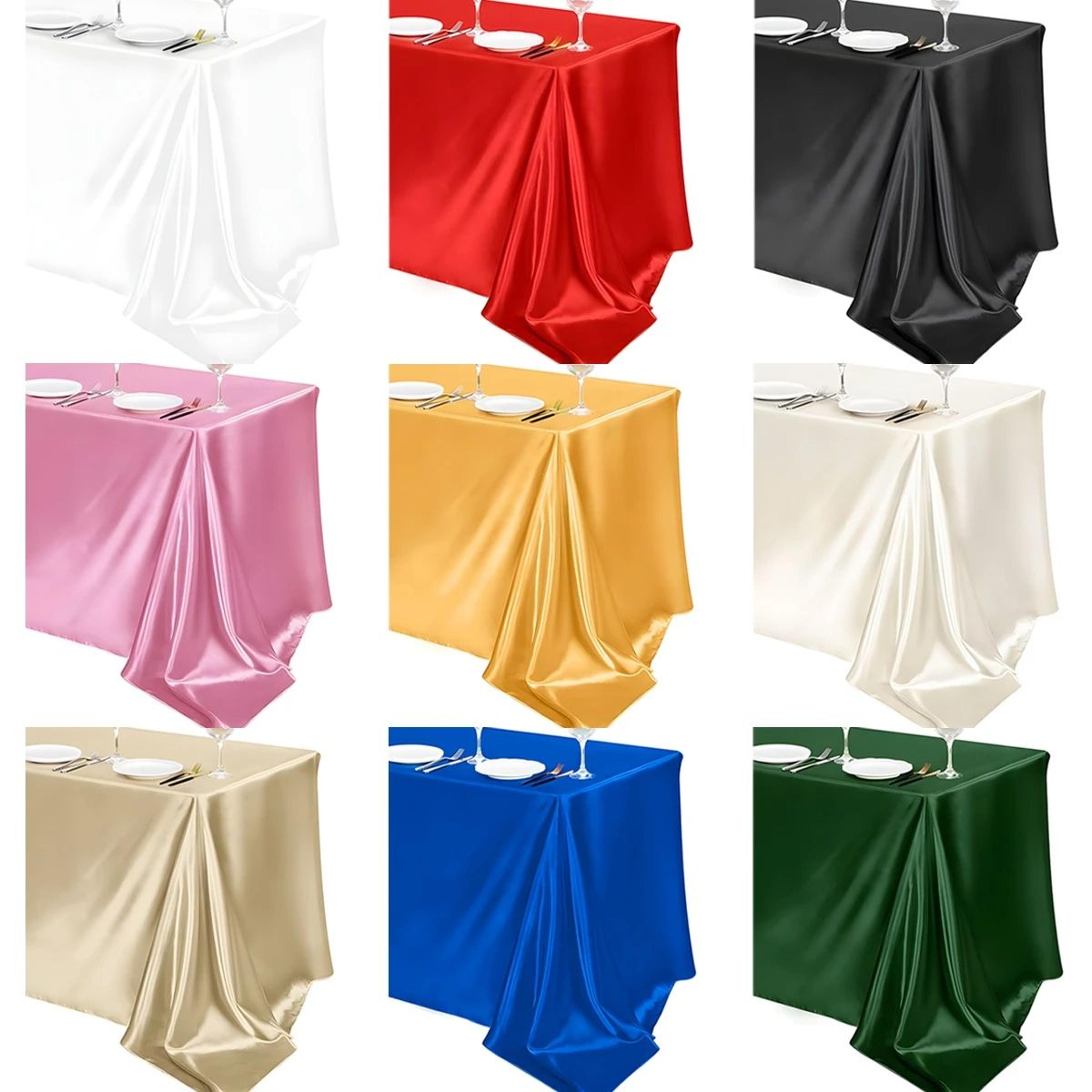 Elegant Satin Tablecloth Rectangle Wedding Tablecloth For Parties Banquets And Dining Tables 1