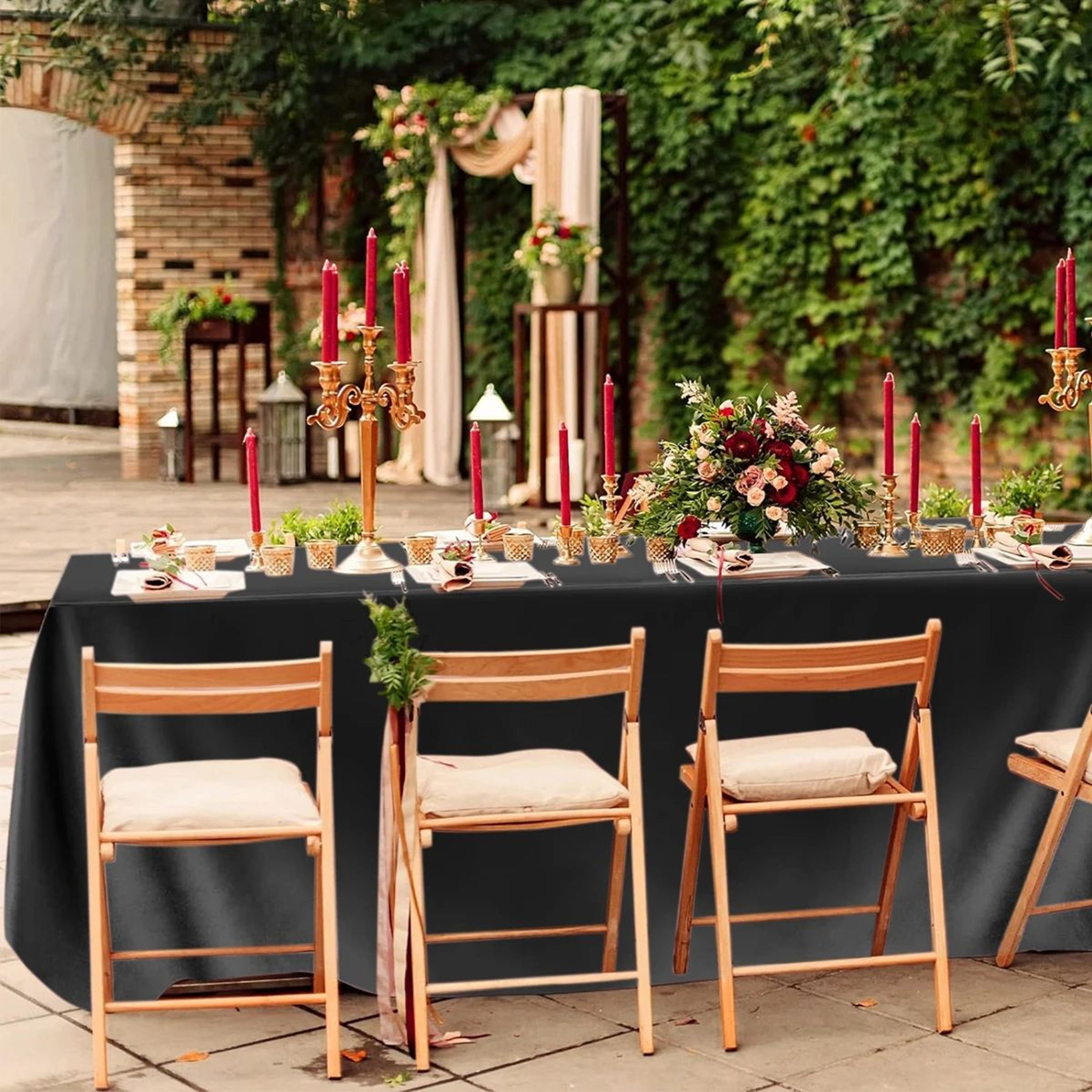 Elegant Satin Tablecloth Rectangle Wedding Tablecloth For Parties Banquets And Dining Tables 5