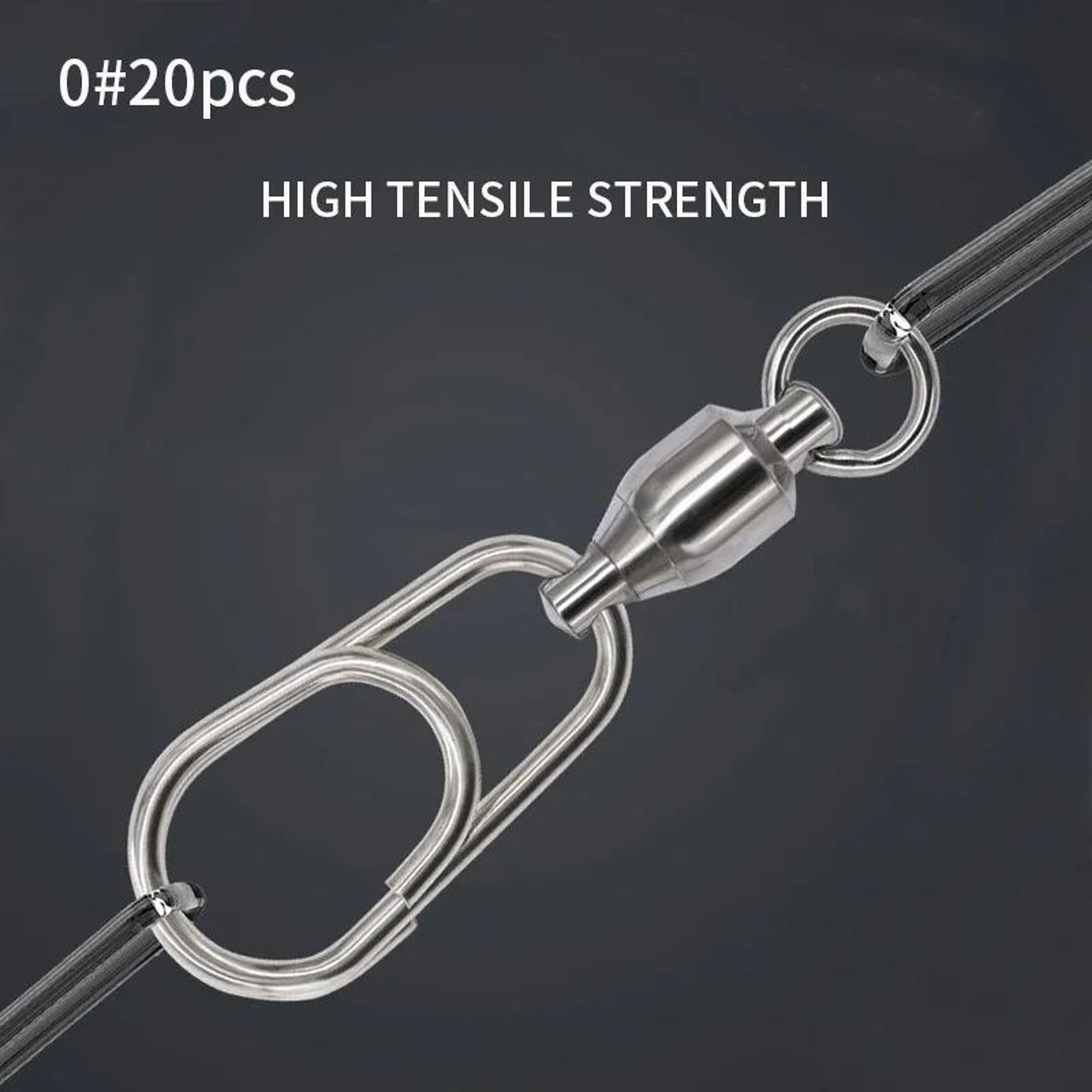 Premium Fishing Ball Bearing Swivels Stainless Steel Fishing Swivels With Solid Rings 20 Piece Pack 5