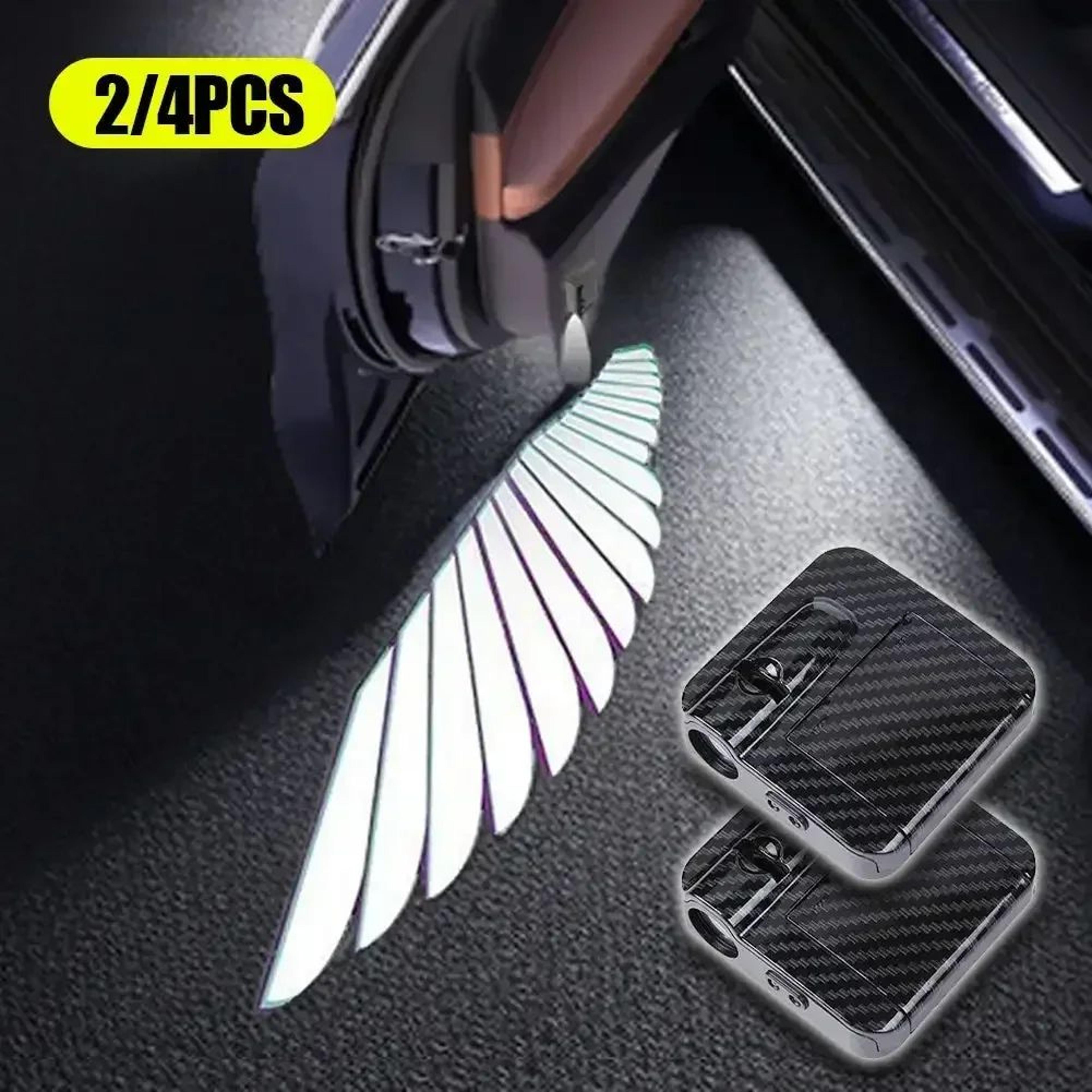Wireless Car Door Projector Lights LED Welcome Light Battery Powered No Wiring 2 Or 4 Pack 2