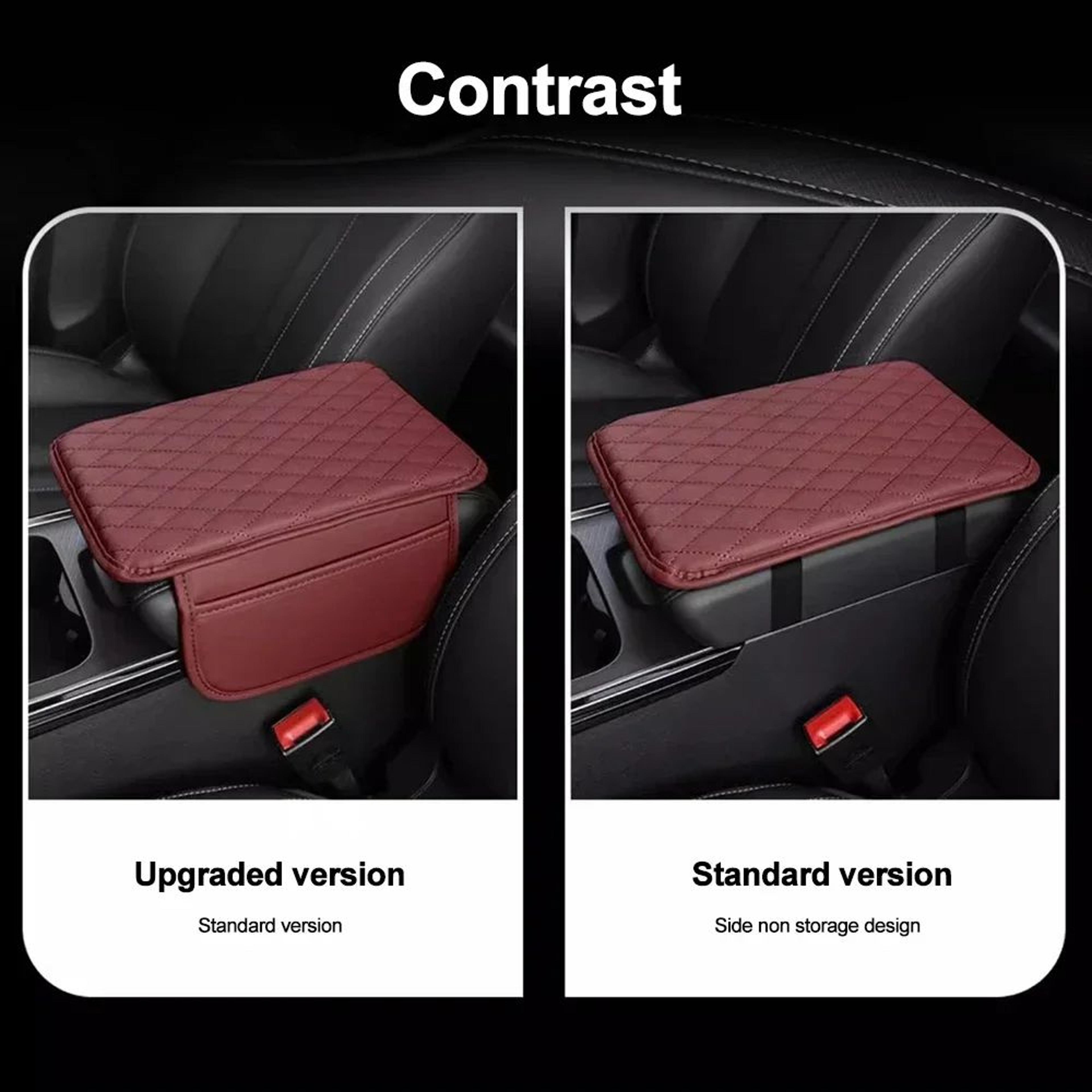 Universal Car Armrest Extender Cushion With Center Console Organizer Side Storage Pocket 4