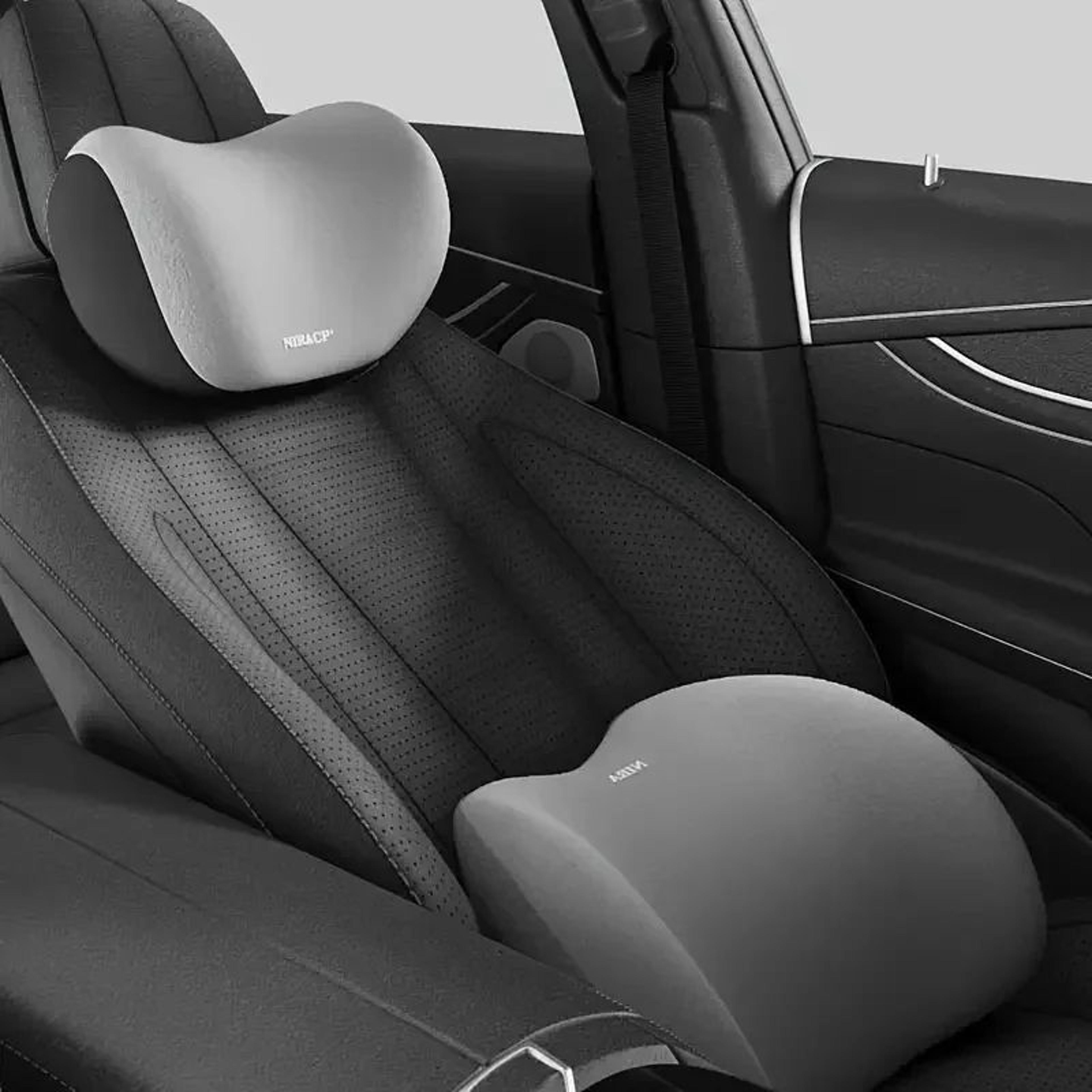 ErgoDrive Memory Foam Car Neck Pillow With Adjustable Seat Belt Shoulder Pad Neck Support Cushion 3