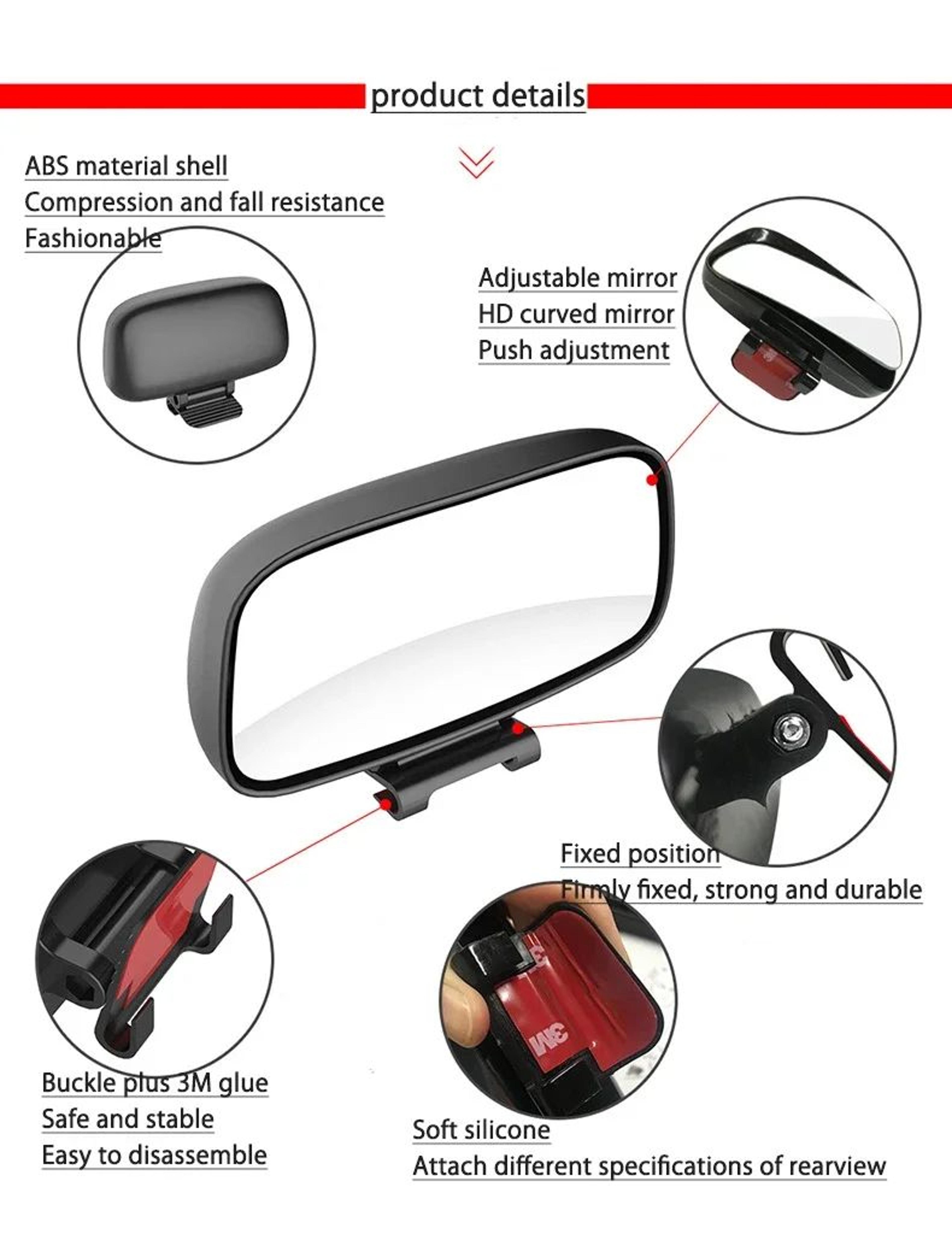 Universal Blind Spot Mirror For Rear View Mirror Wide Angle Parking Assist 4