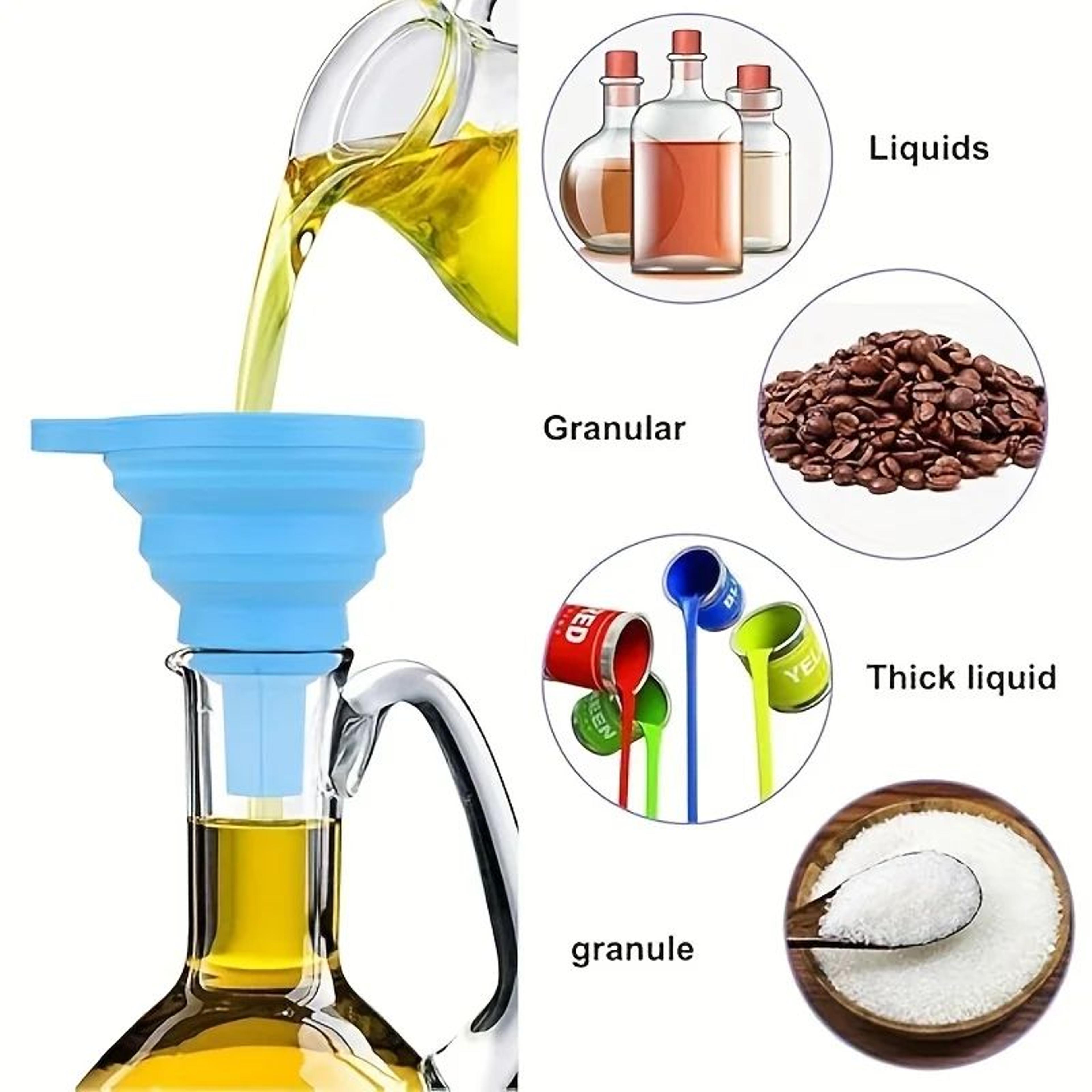 Mini Collapsible Silicone Funnel For Automotive Fluid Transfer And Household Bottle Filling 4