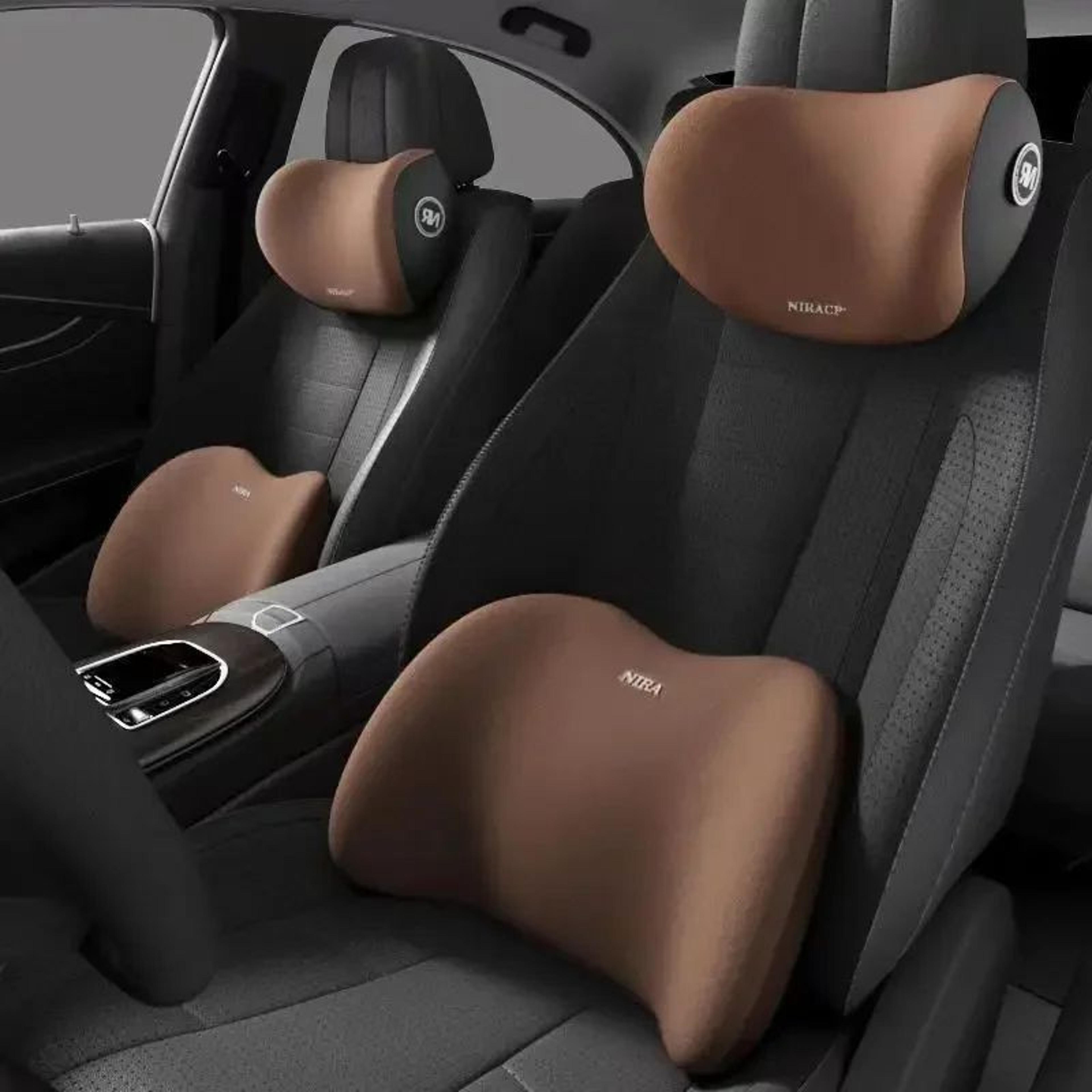 Universal Car Headrest Pillow Memory Foam Neck Support Pillow With Lumbar Back Cushion For All Seas 2
