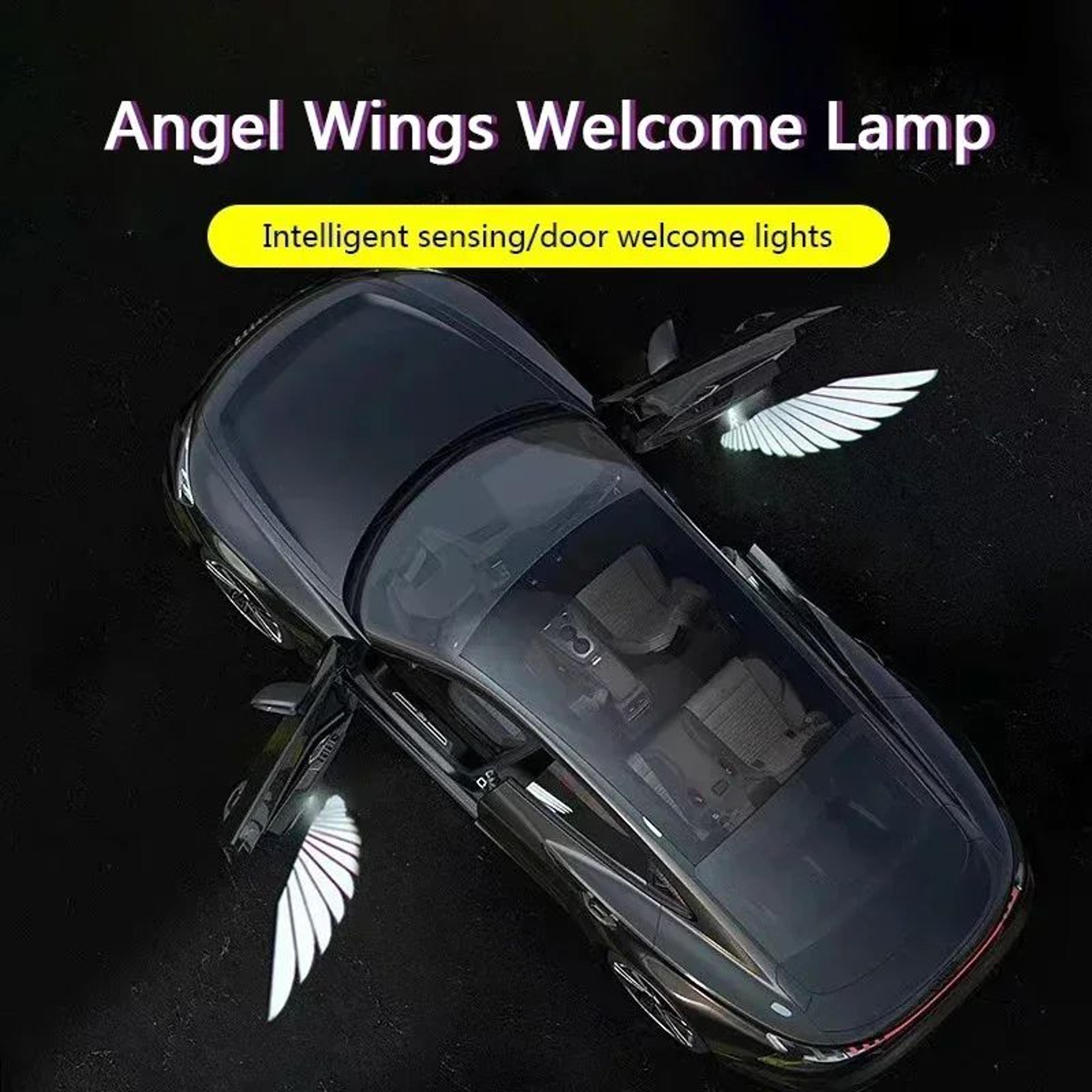 Car Door Welcome Light With Angel Wing LED Projector For Universal Vehicles 4