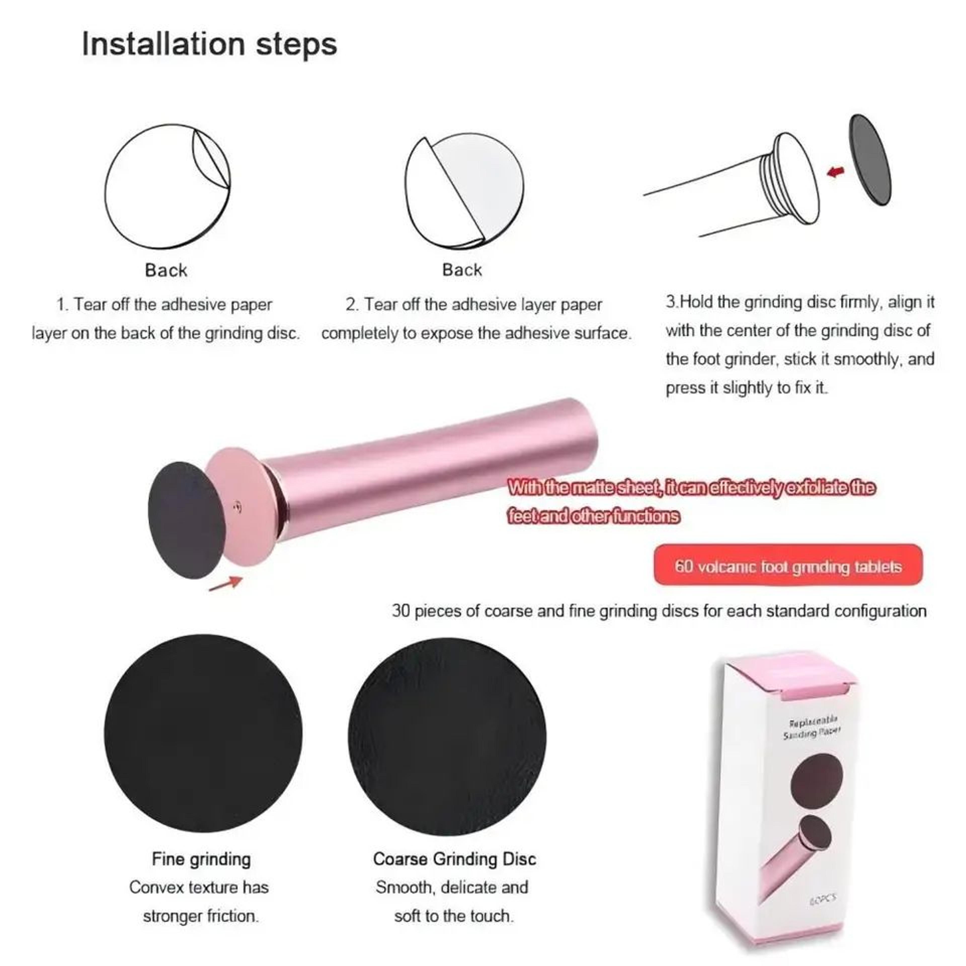 Portable Electric Foot File Rechargeable Callus Remover Pedicure Kit For Smooth Healthy Feet 5