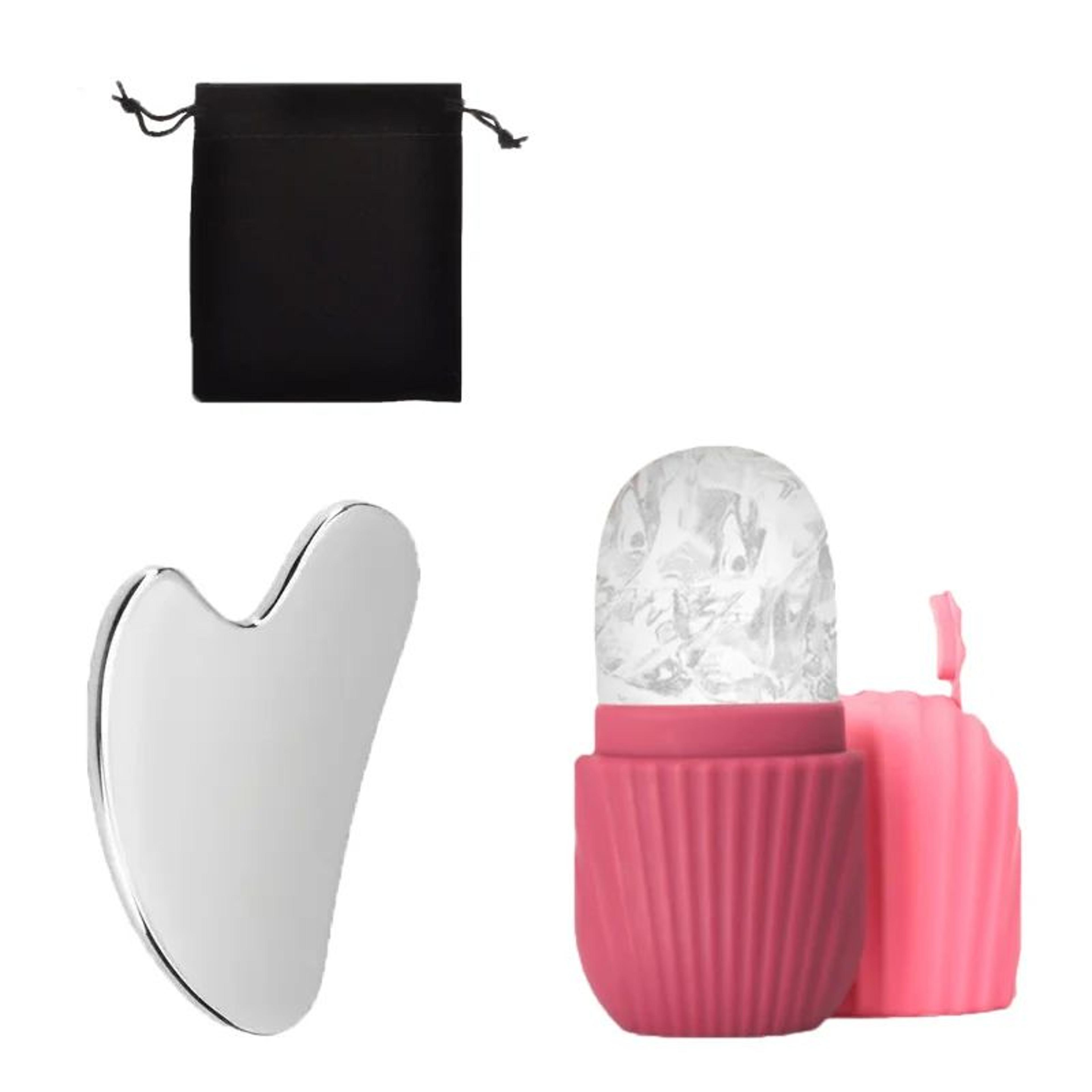 CryoGlow Ice Face Roller And Stainless Steel Gua Sha Facial Massage Set 11