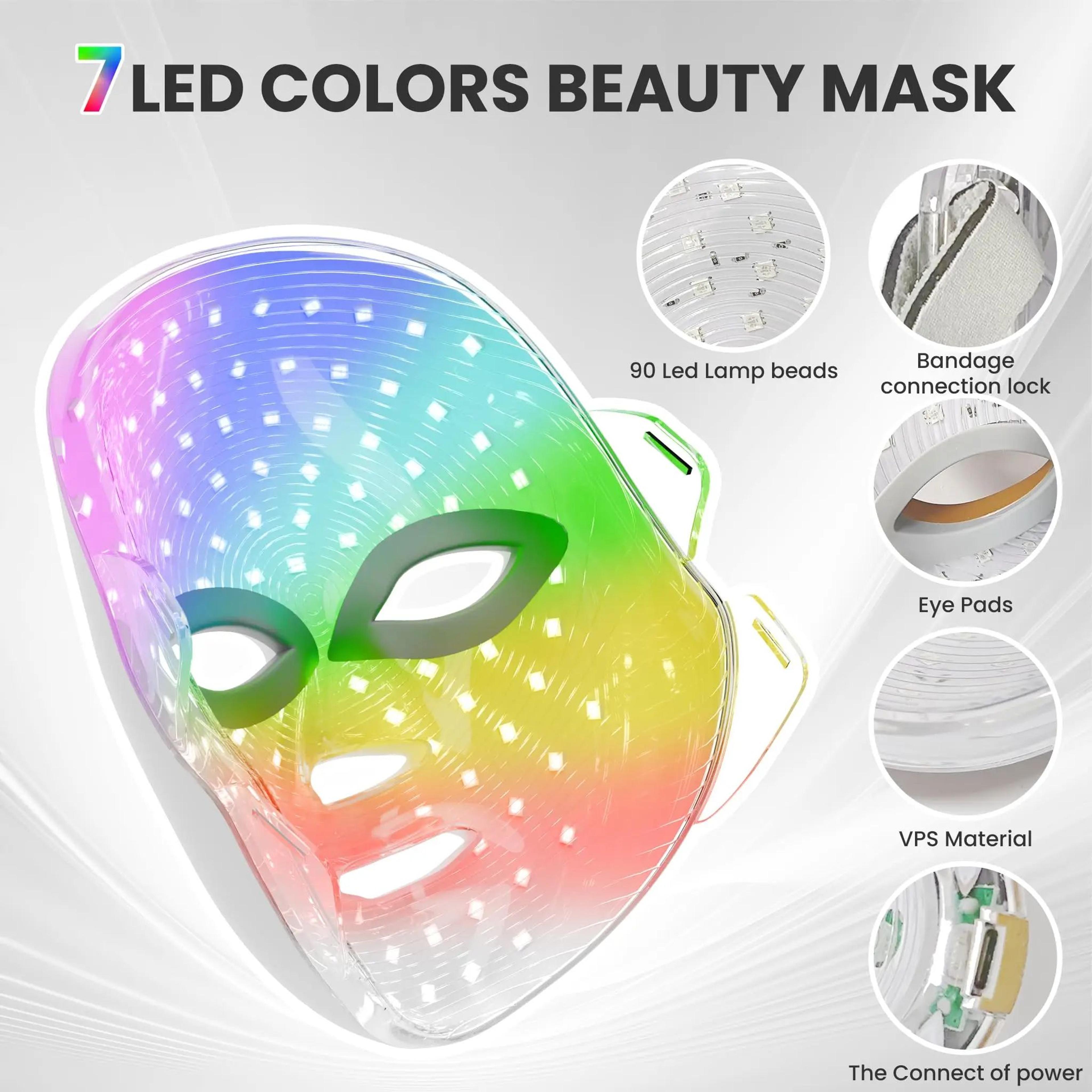 7 Color LED Face Mask Wireless Light Therapy Mask For Skin Rejuvenation And AntiAging 2
