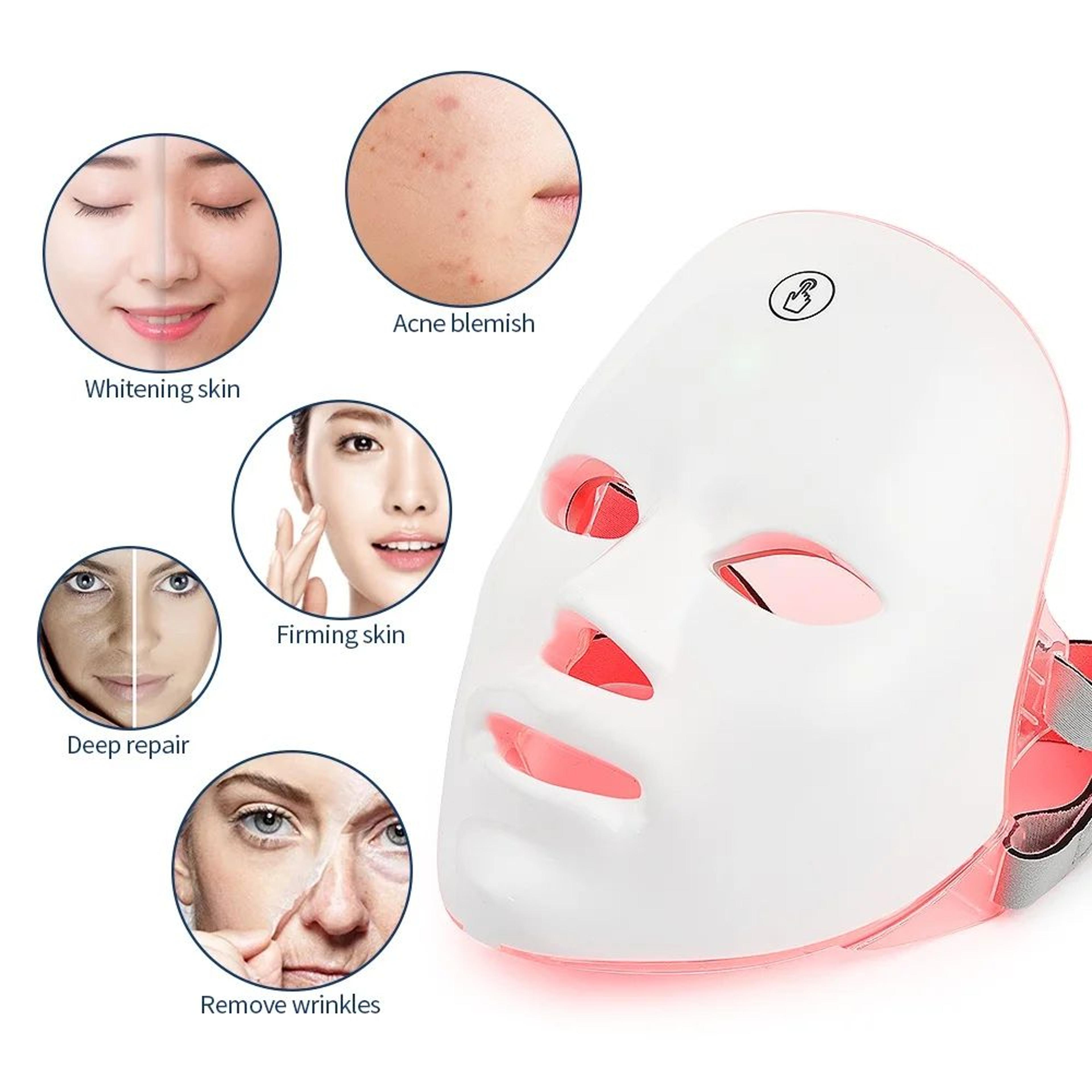 Wireless 7 Color LED Face Mask For Red Light Therapy Anti Aging Facial Skin Rejuvenation 2