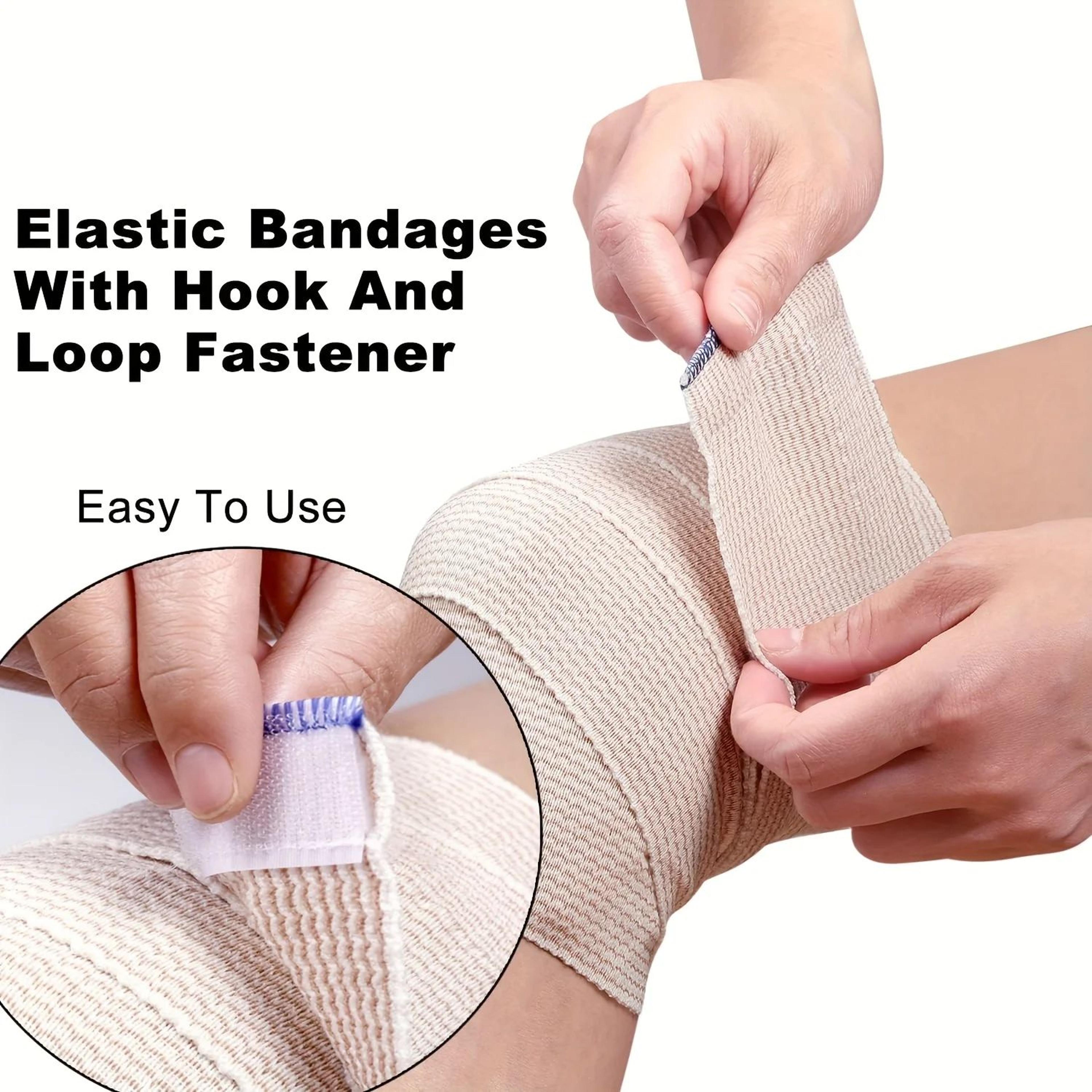 FlexGuard Elastic Bandage Wrap 2 Pack Reusable Compression Bandage For Knee Ankle Wrist And Leg Sup 2