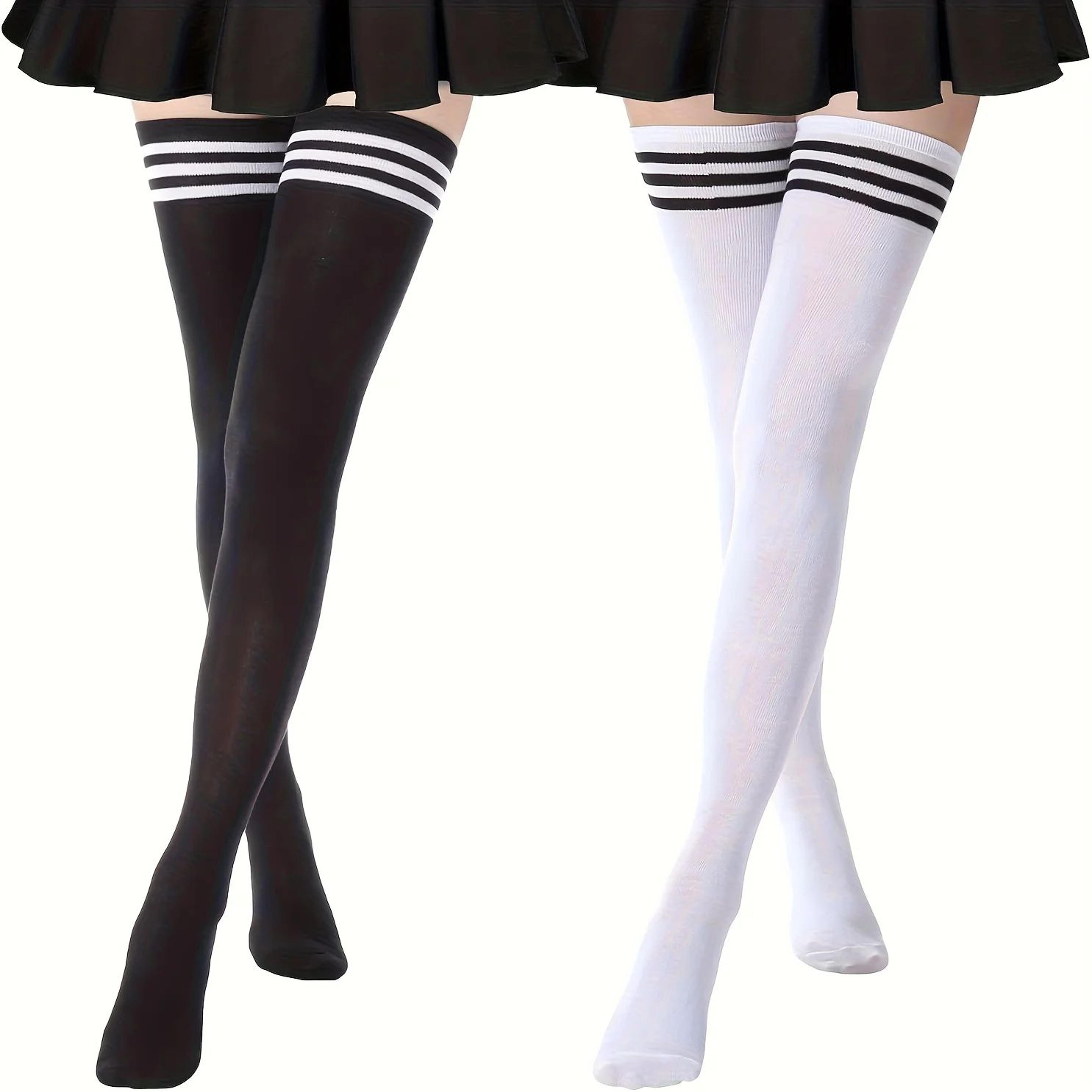 elegant thigh high socks for women soft stretch over knee socks one pair