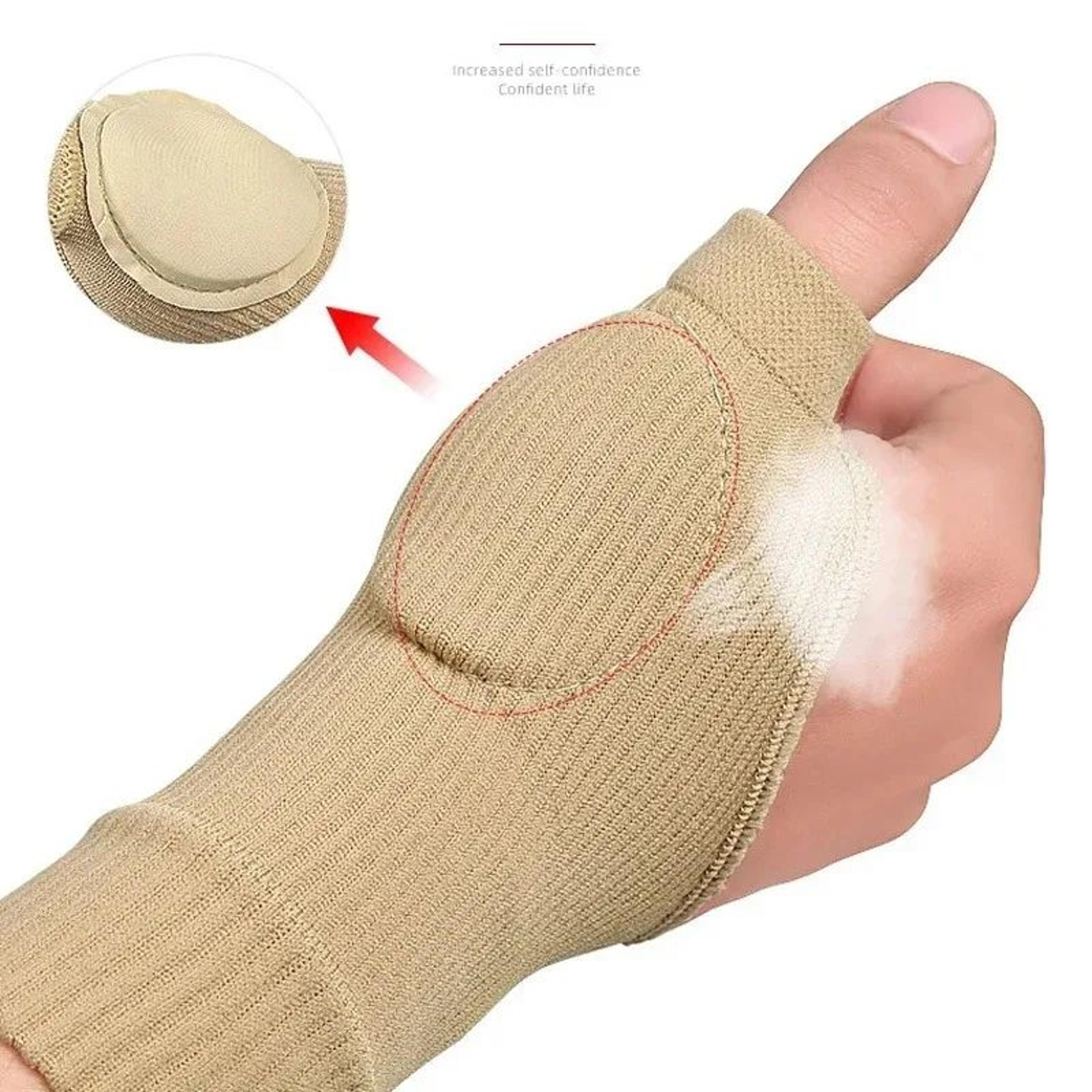 comfortgrip thumb compression glove with gel pad wrist support brace for arthritis and thumb pain