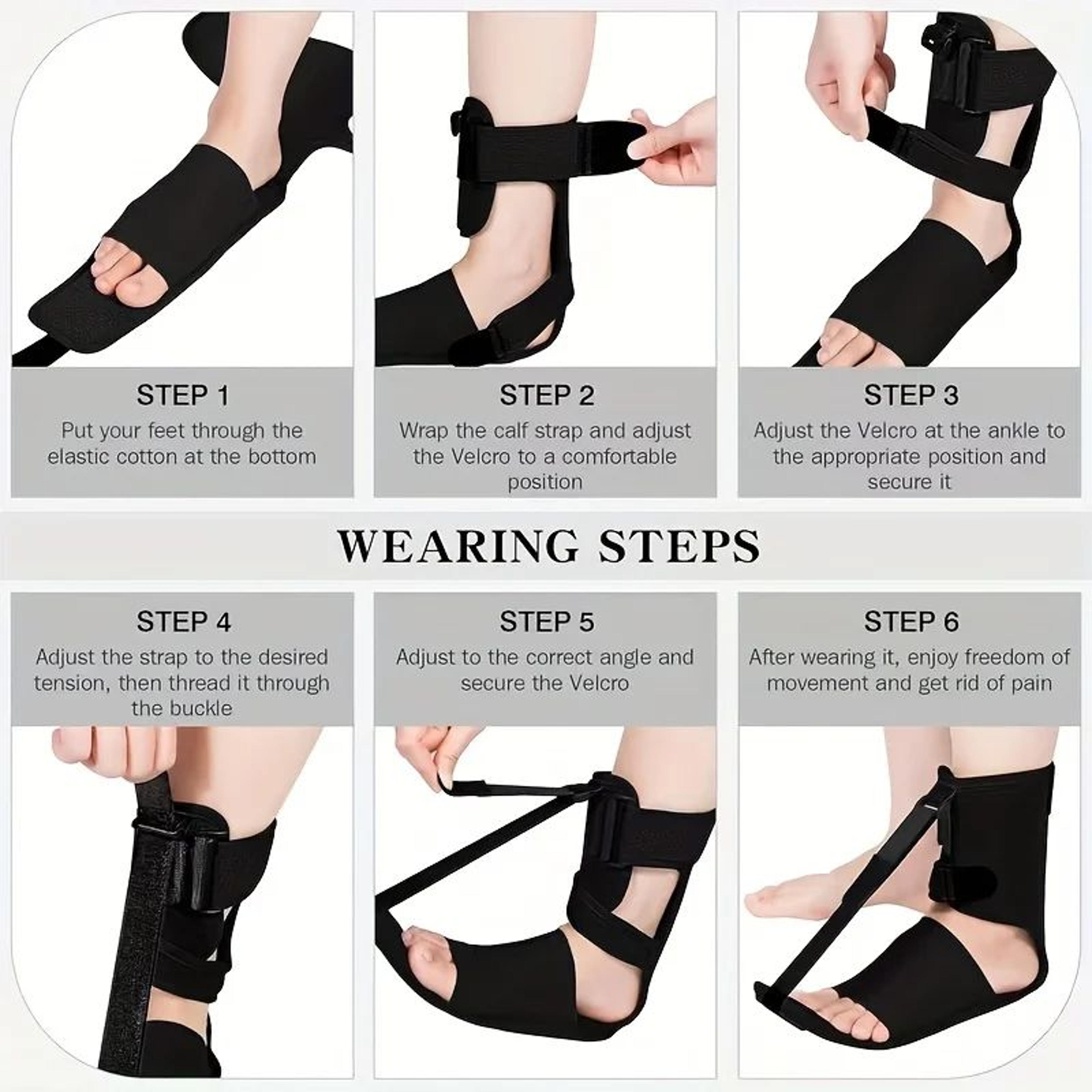 FlexStep Foot Drop Brace Adjustable Ankle Brace Night Splint For Comfortable Foot Support 5