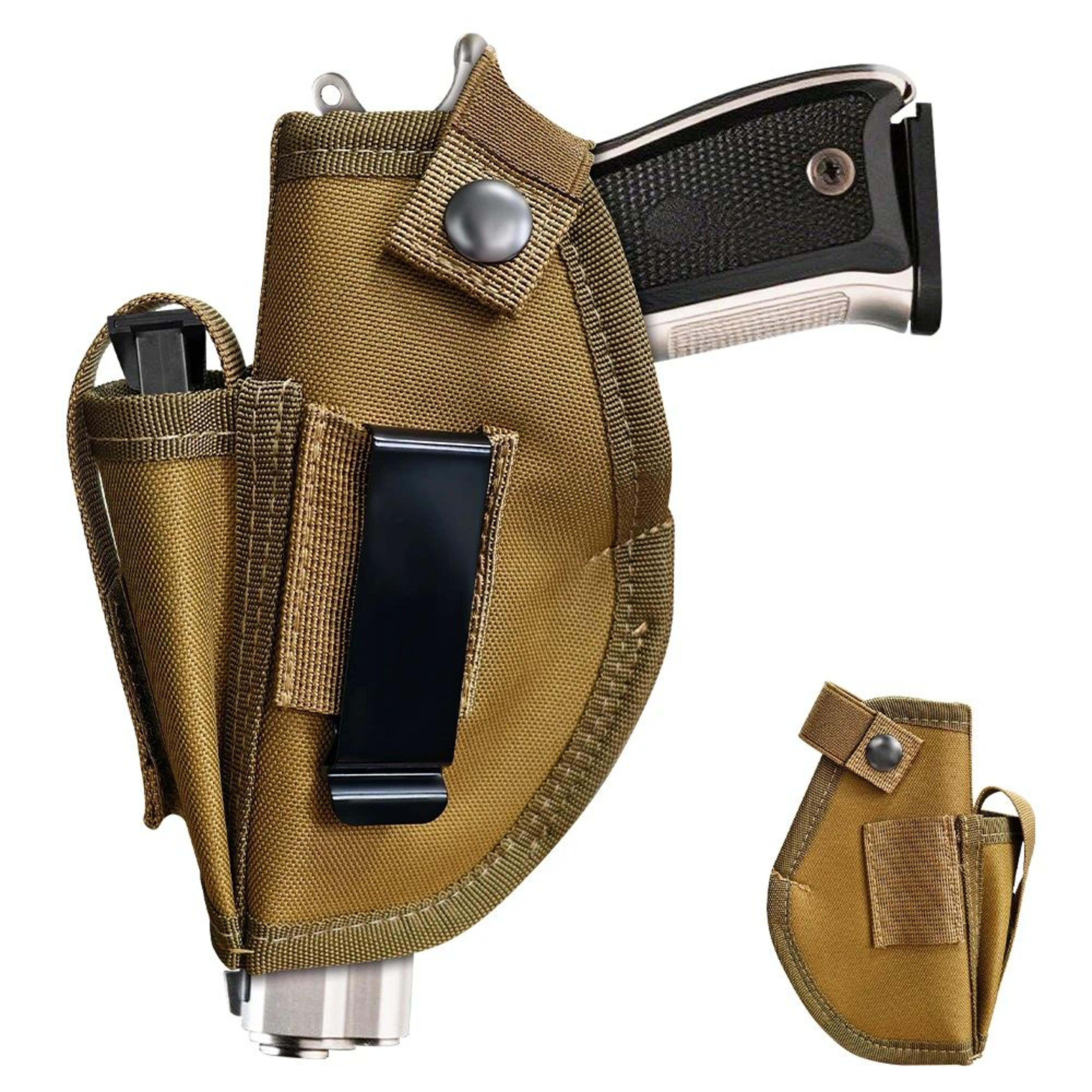 Universal MOLLE Pistol Holster With Magazine Pouch Adjustable Tactical Gun Holster Right Or Left Ha 7