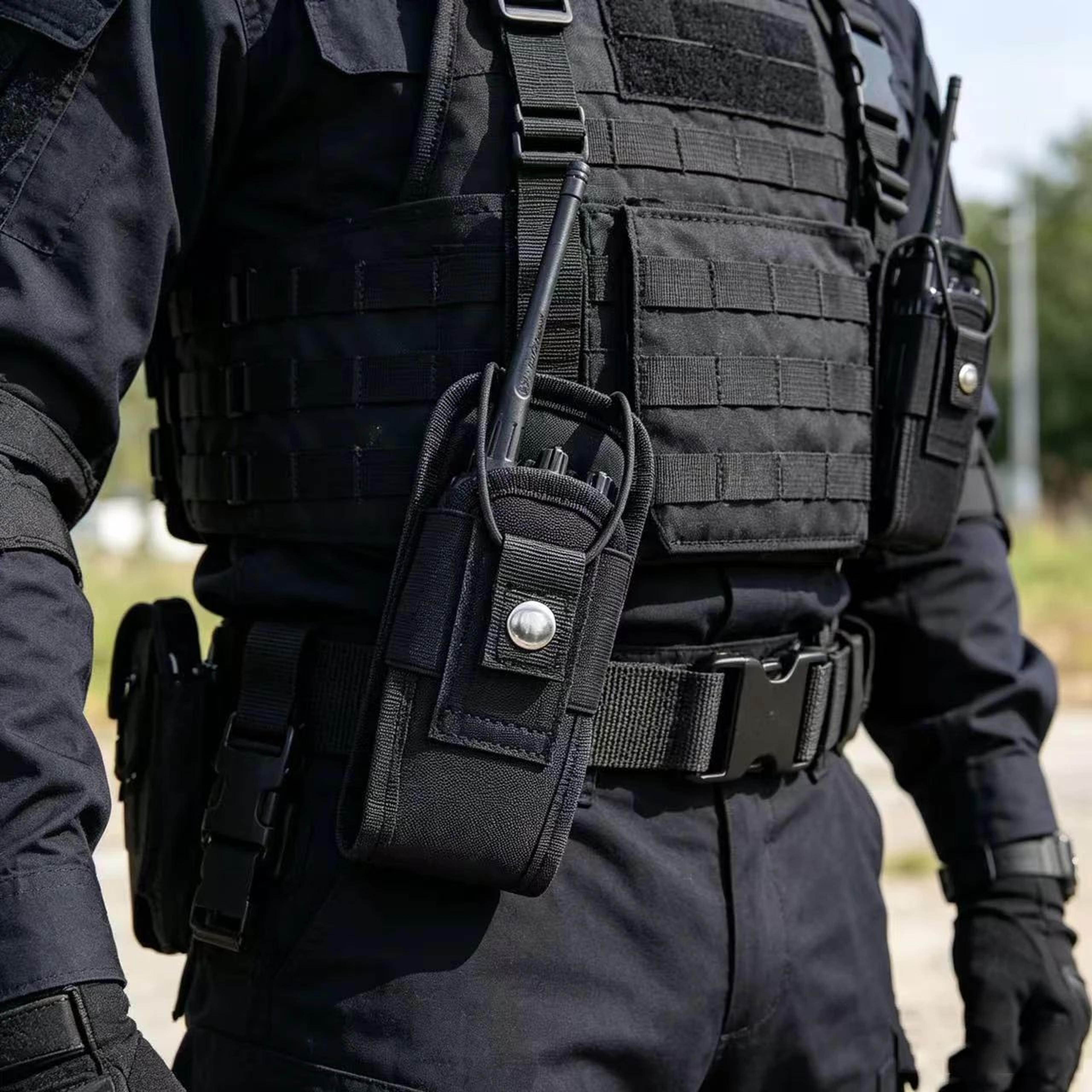 Tactical Walkie Talkie Pouch Molle Radio Pouch 600D Oxford Utility Holder For Outdoor Gear 1