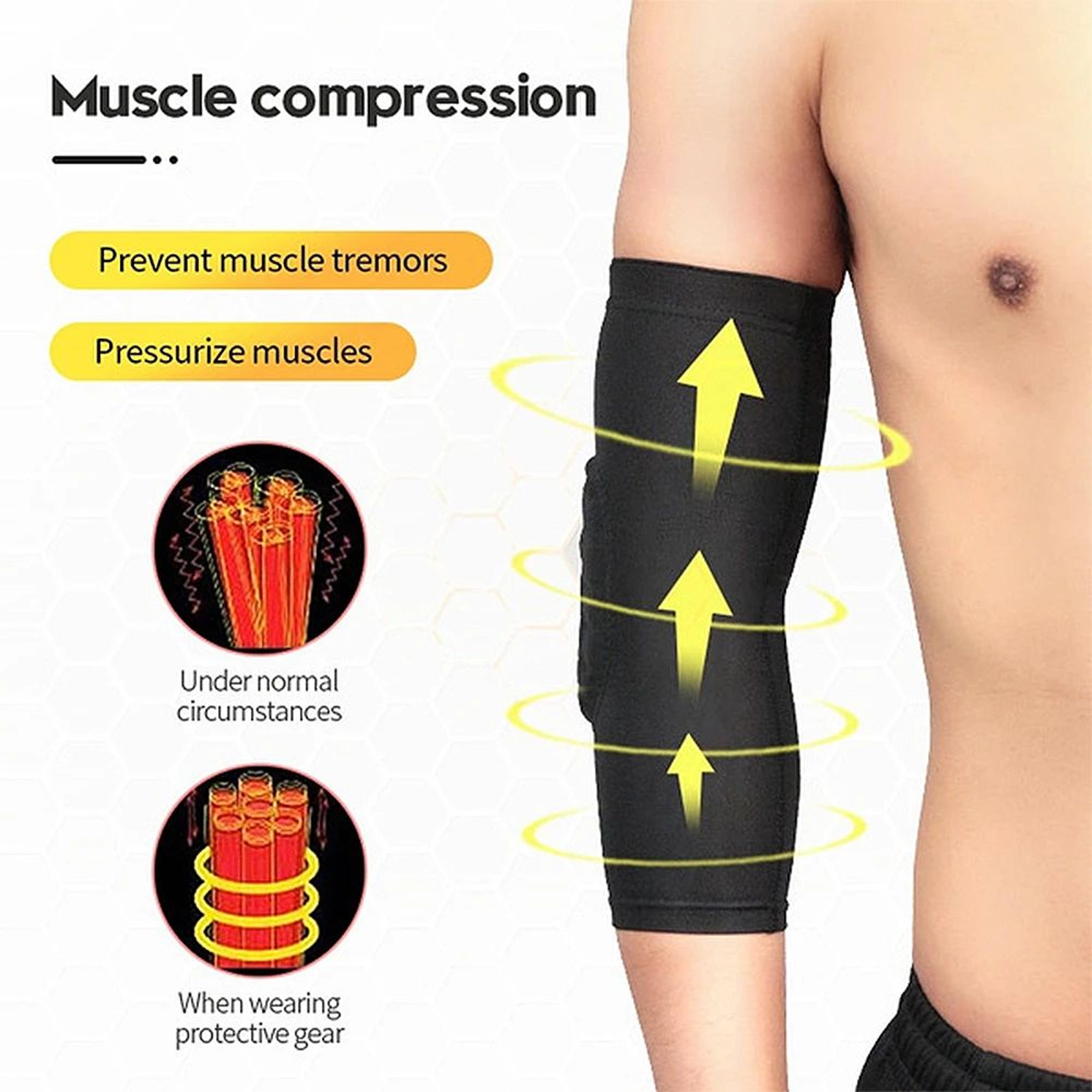 FlexGuard Padded Elbow Sleeve Compression Elbow Support For Basketball Cycling  Running 1
