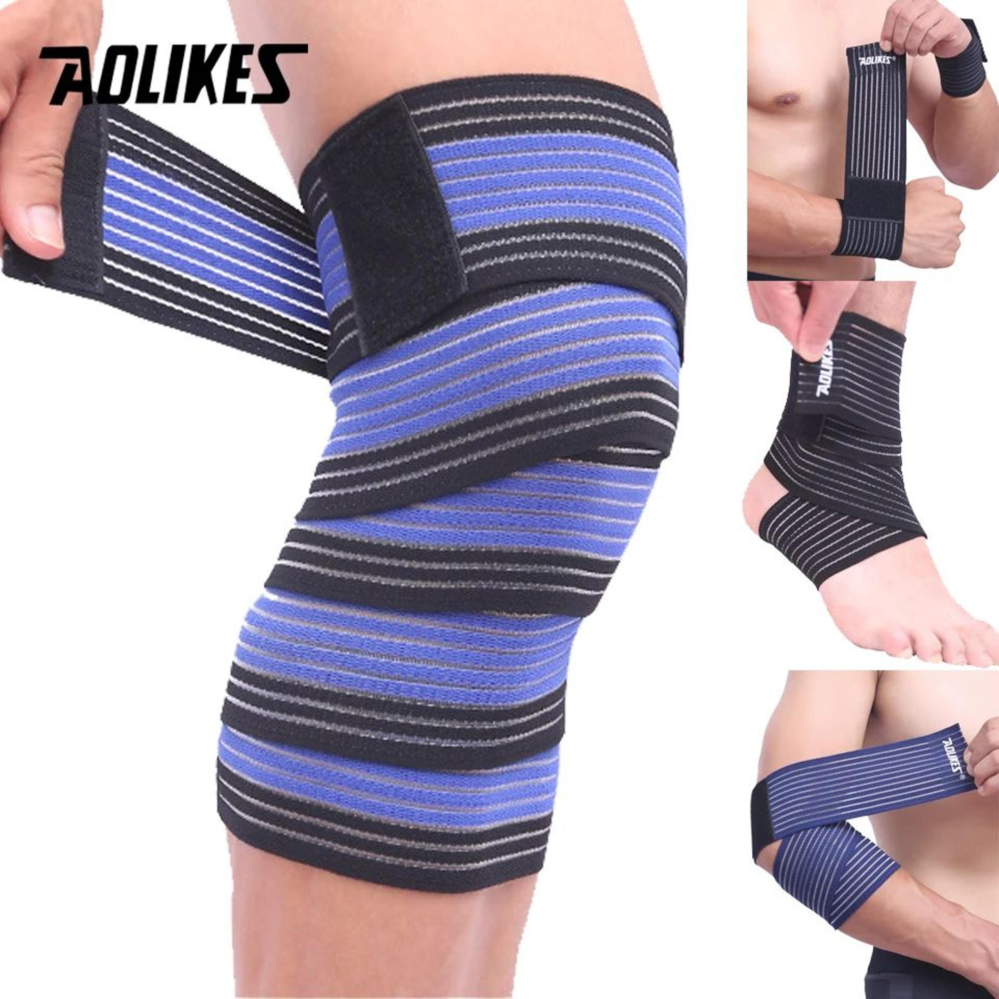 aolikes compression bandage knee support wrap for sports, fitness and joint stability