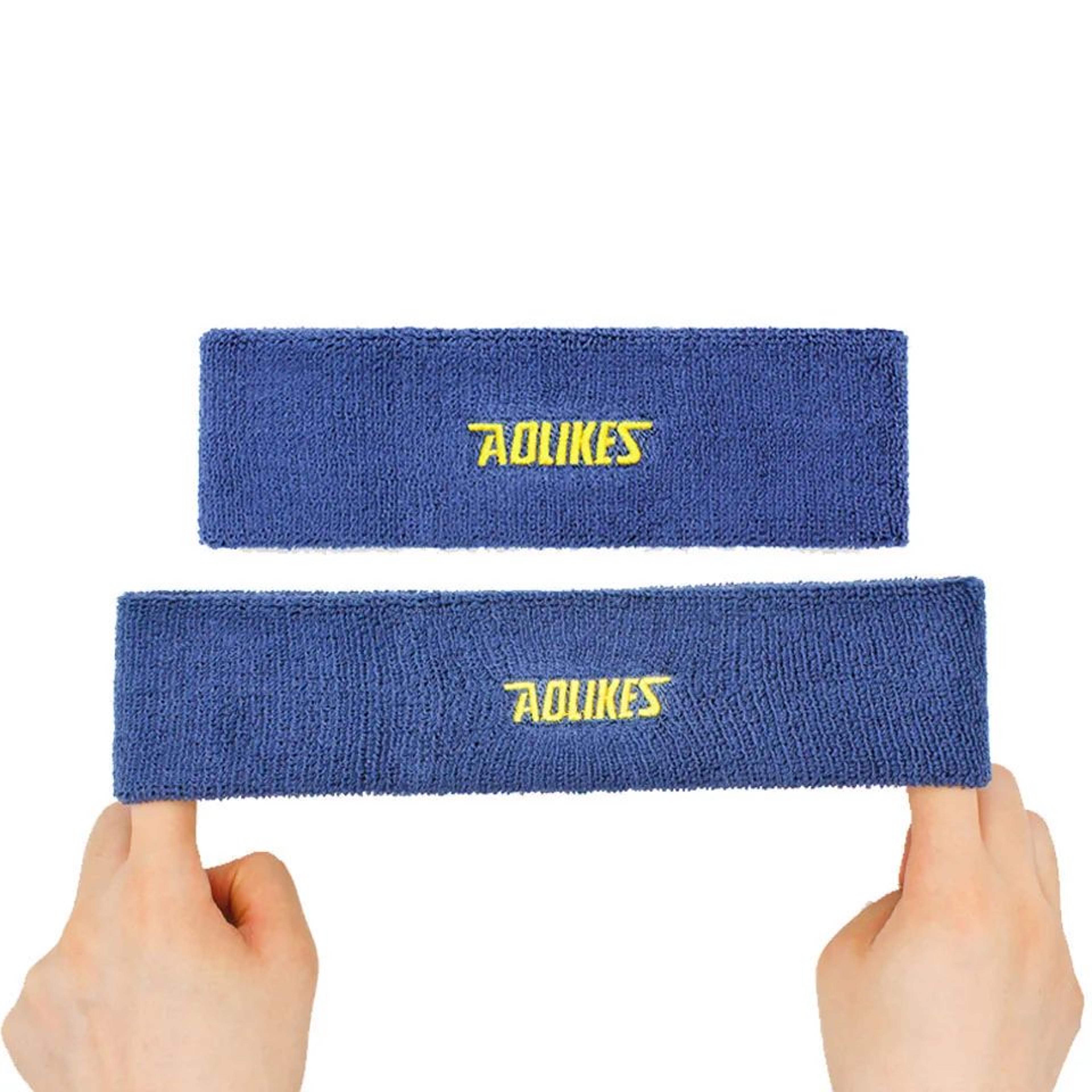 AOLIKES Sports Headband Cotton Sweat Headband For Running Yoga Tennis Gym 3