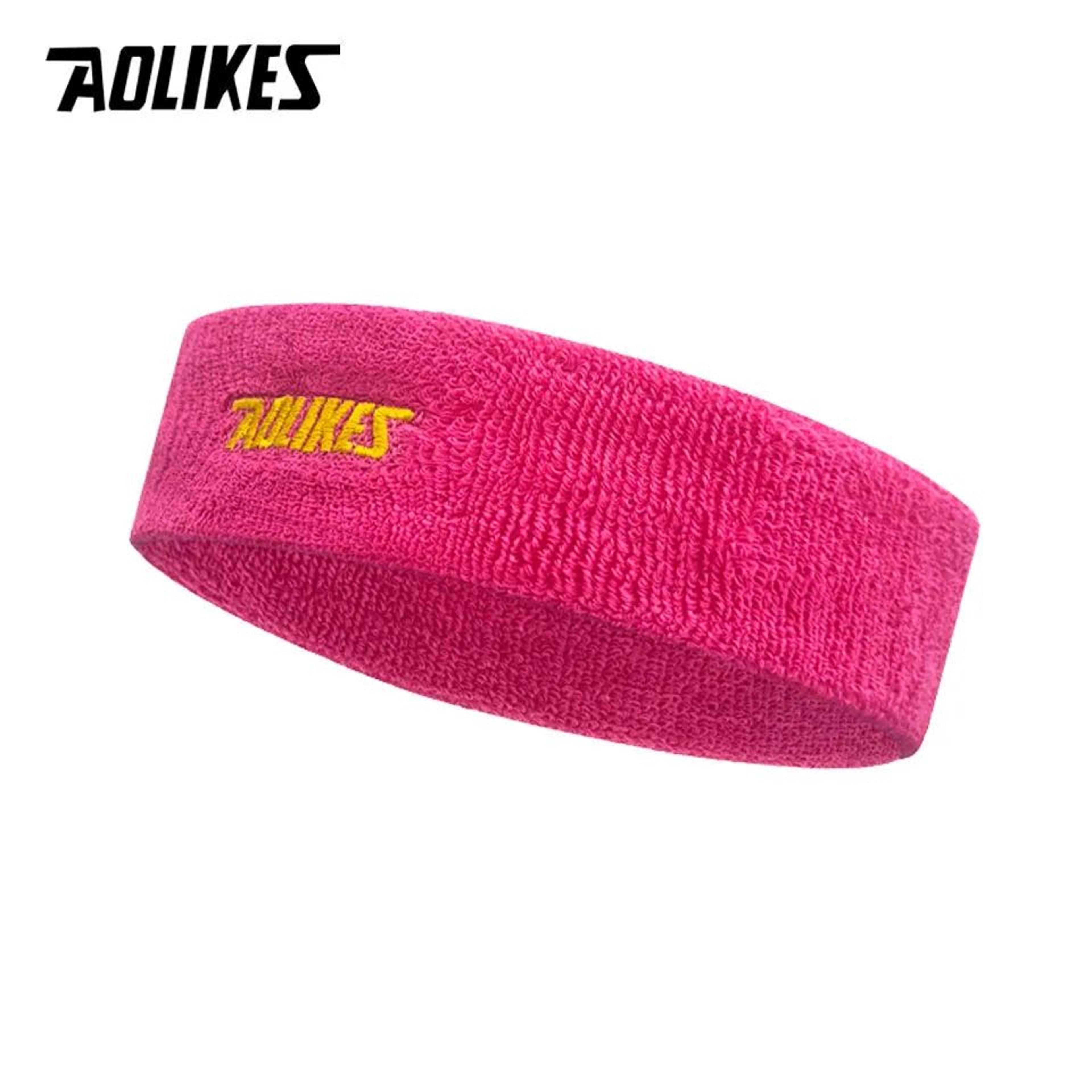 AOLIKES Sports Headband Cotton Sweat Headband For Running Yoga Tennis Gym 13