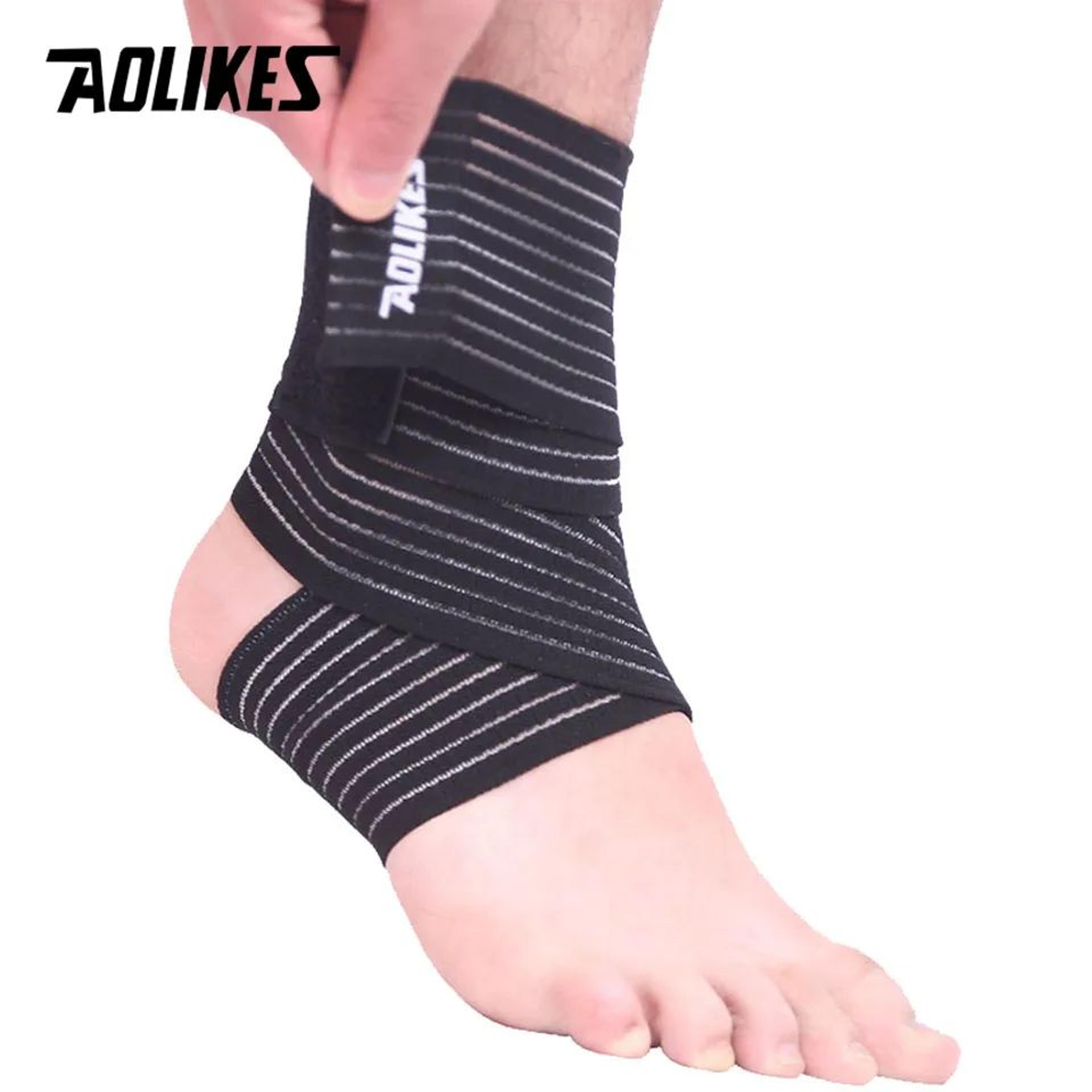 AOLIKES Elastic Ankle Support Wrap Compression Ankle Brace For Sports And Gym 7