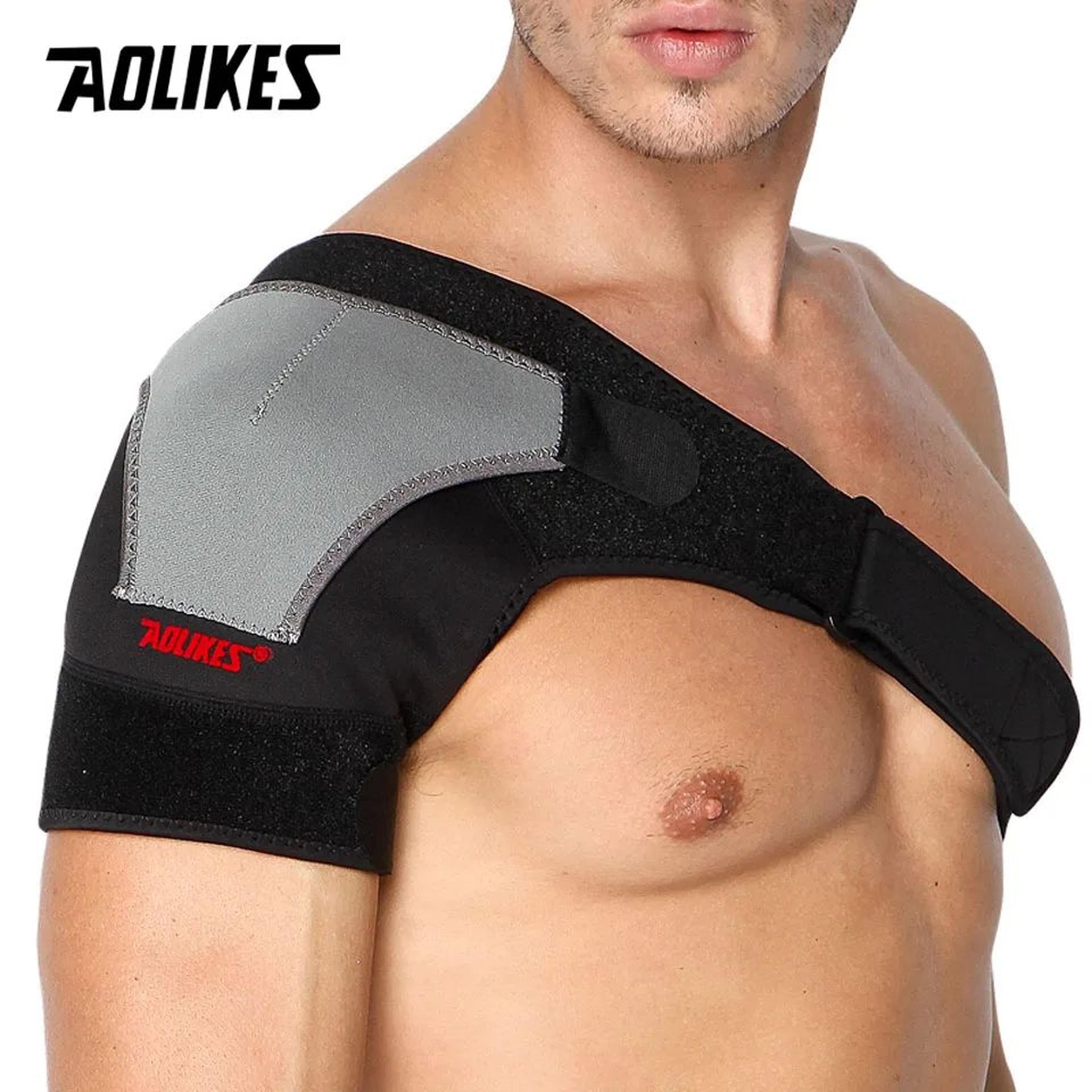 AOLIKES Shoulder Brace Adjustable Shoulder Support With Compression Pressure Pad For Sports  Recove 0