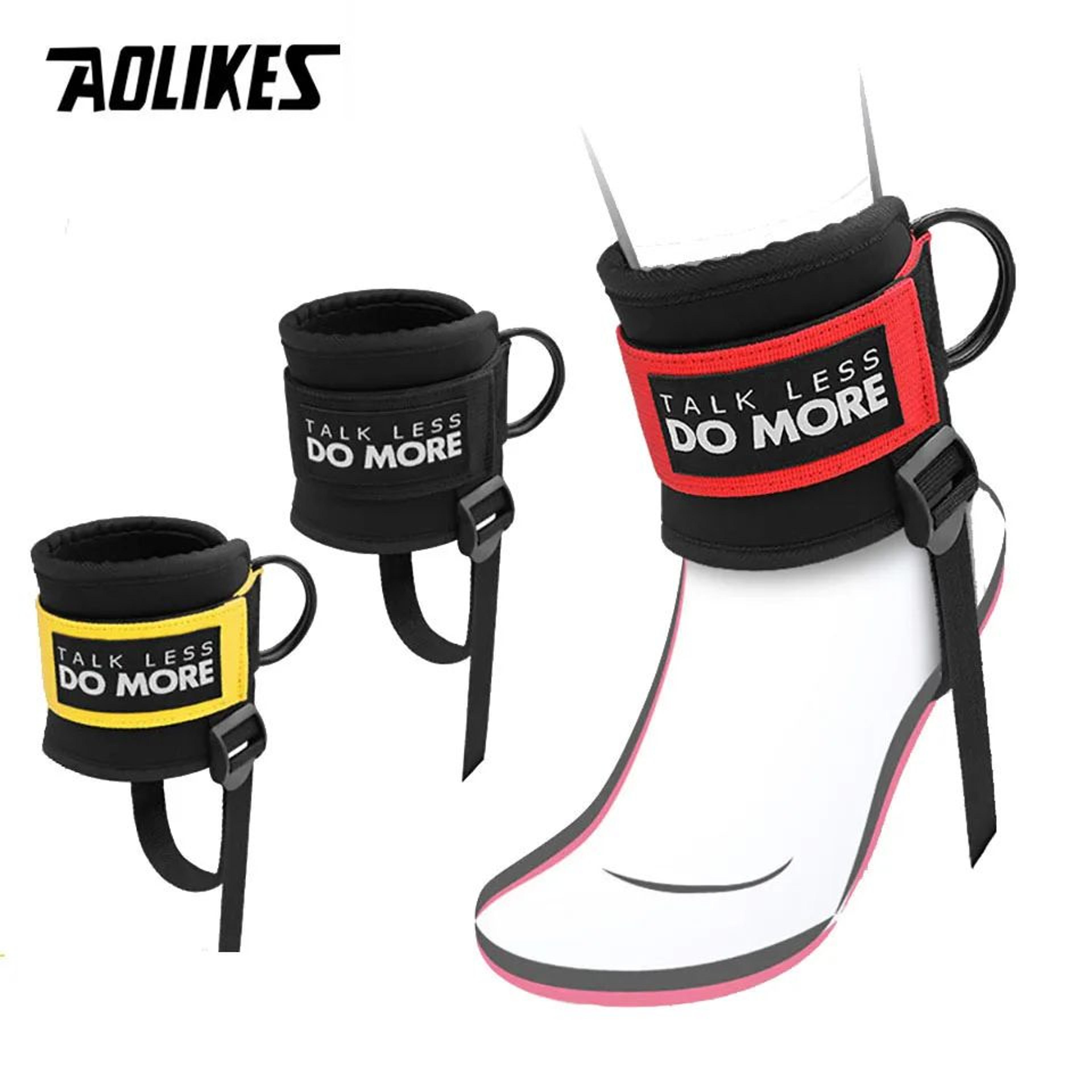 AOLIKES Adjustable Ankle Straps For Cable Machines Gym Cuffs For Glute And Leg Workouts 0