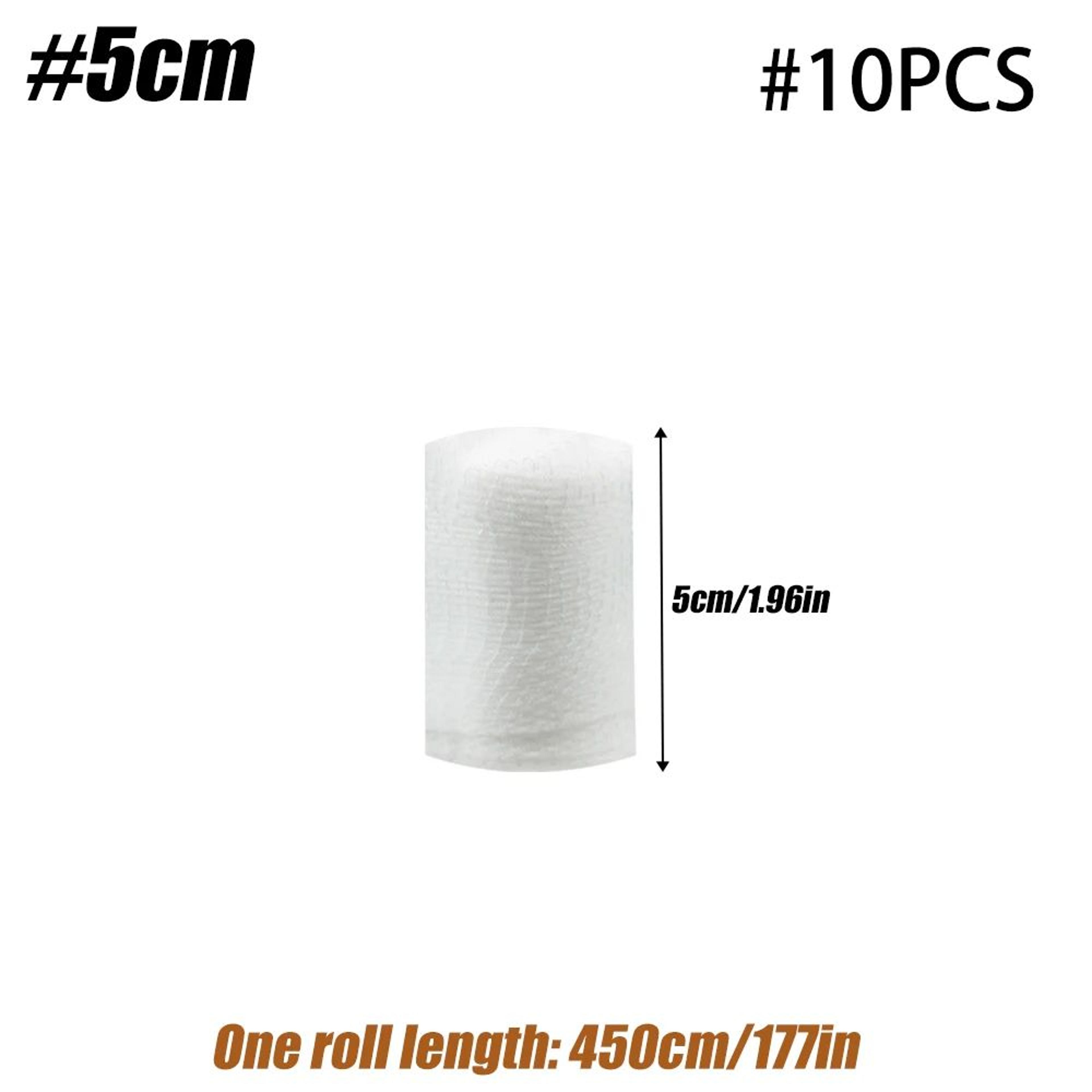10 Rolls Gauze Bandage Roll With Tape For First Aid Wound Care Breathable Medical Wrap 6